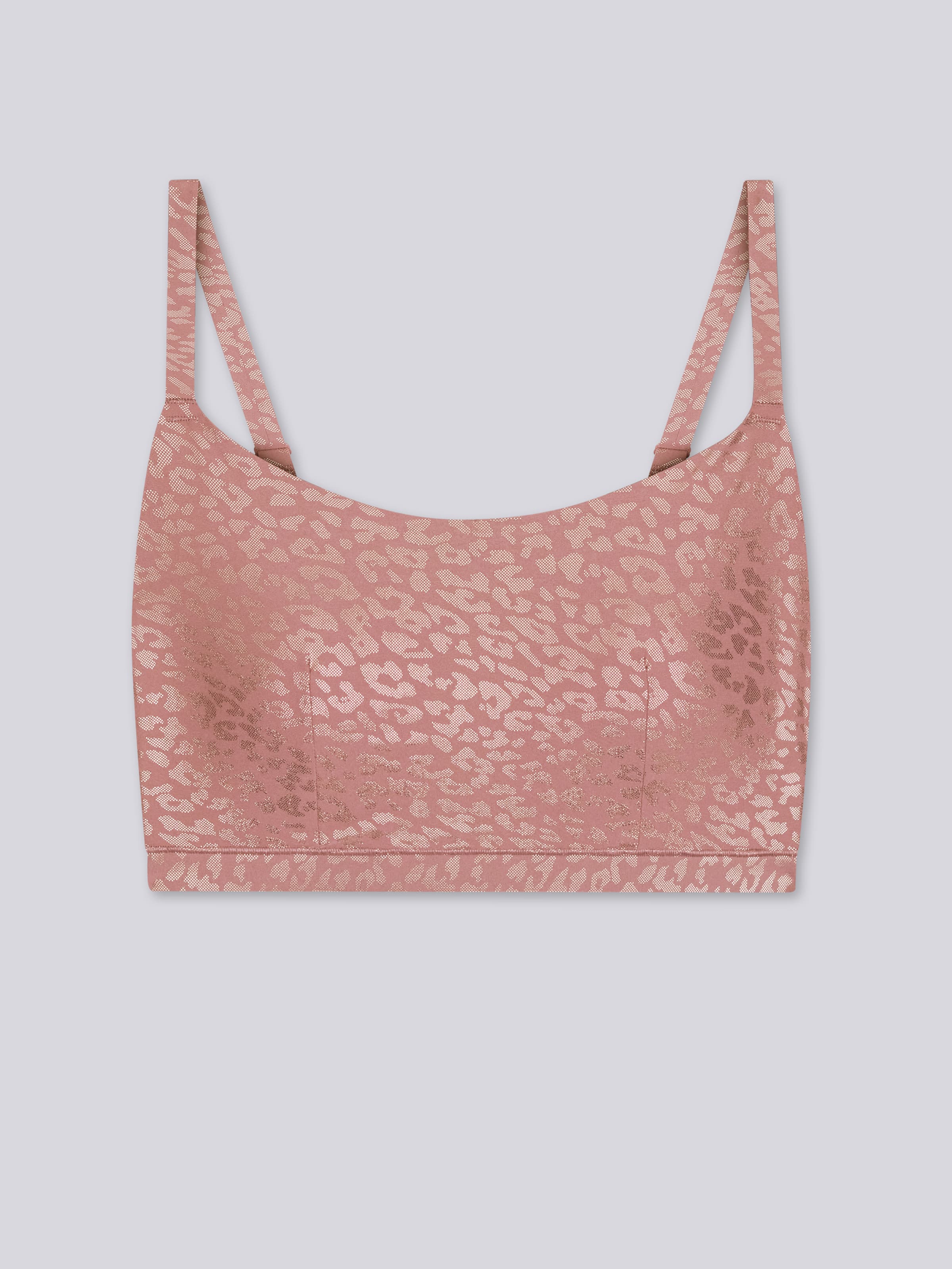Bralette coques - Leopard Paillettes Rose