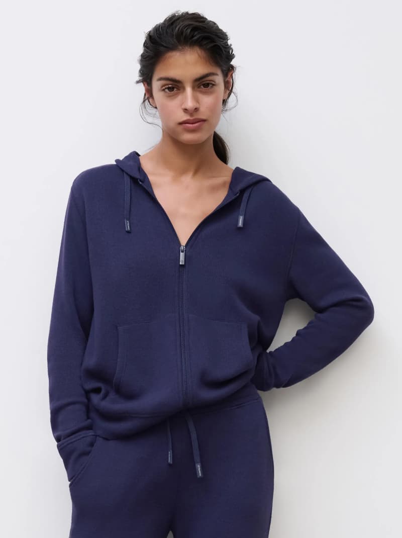 Pull à capuche - Bleu nocturne