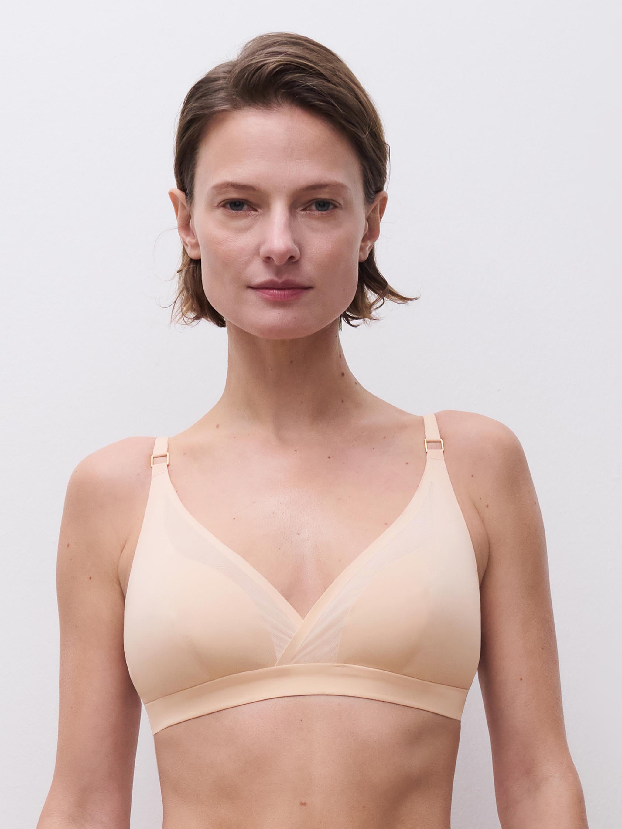 Soutien-gorge sans armature triangle - Beige doré