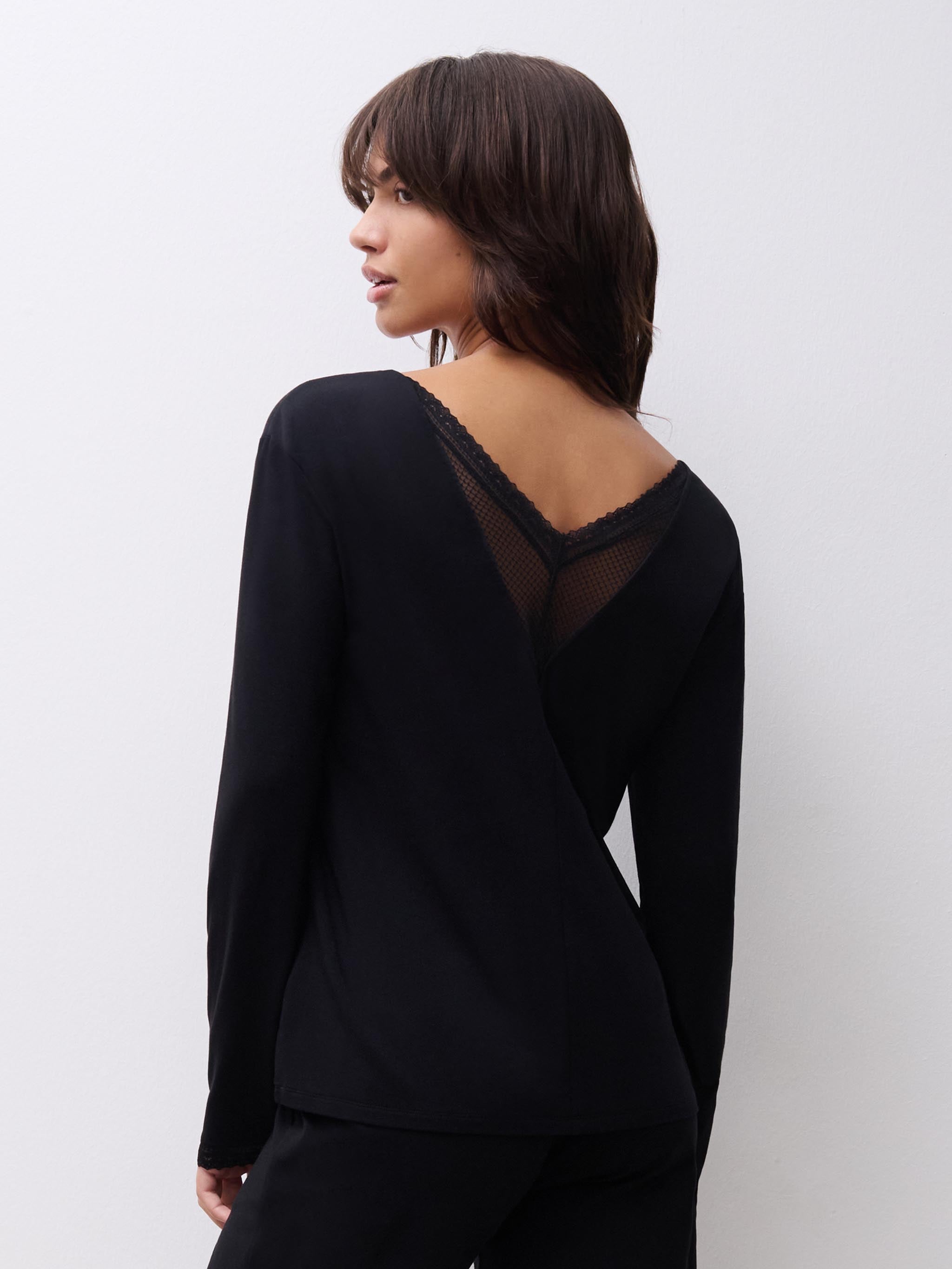 T-shirt manches longues - Noir