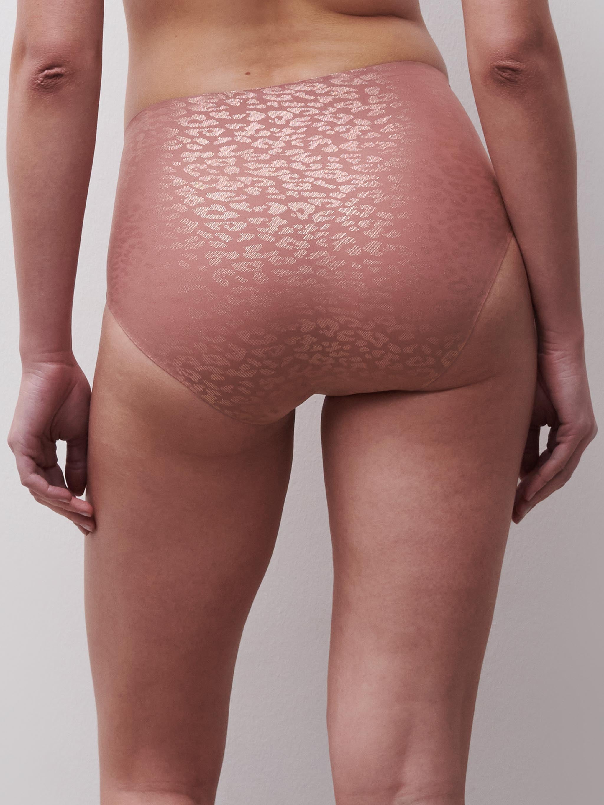 Culotte taille haute - Leopard Paillettes Rose