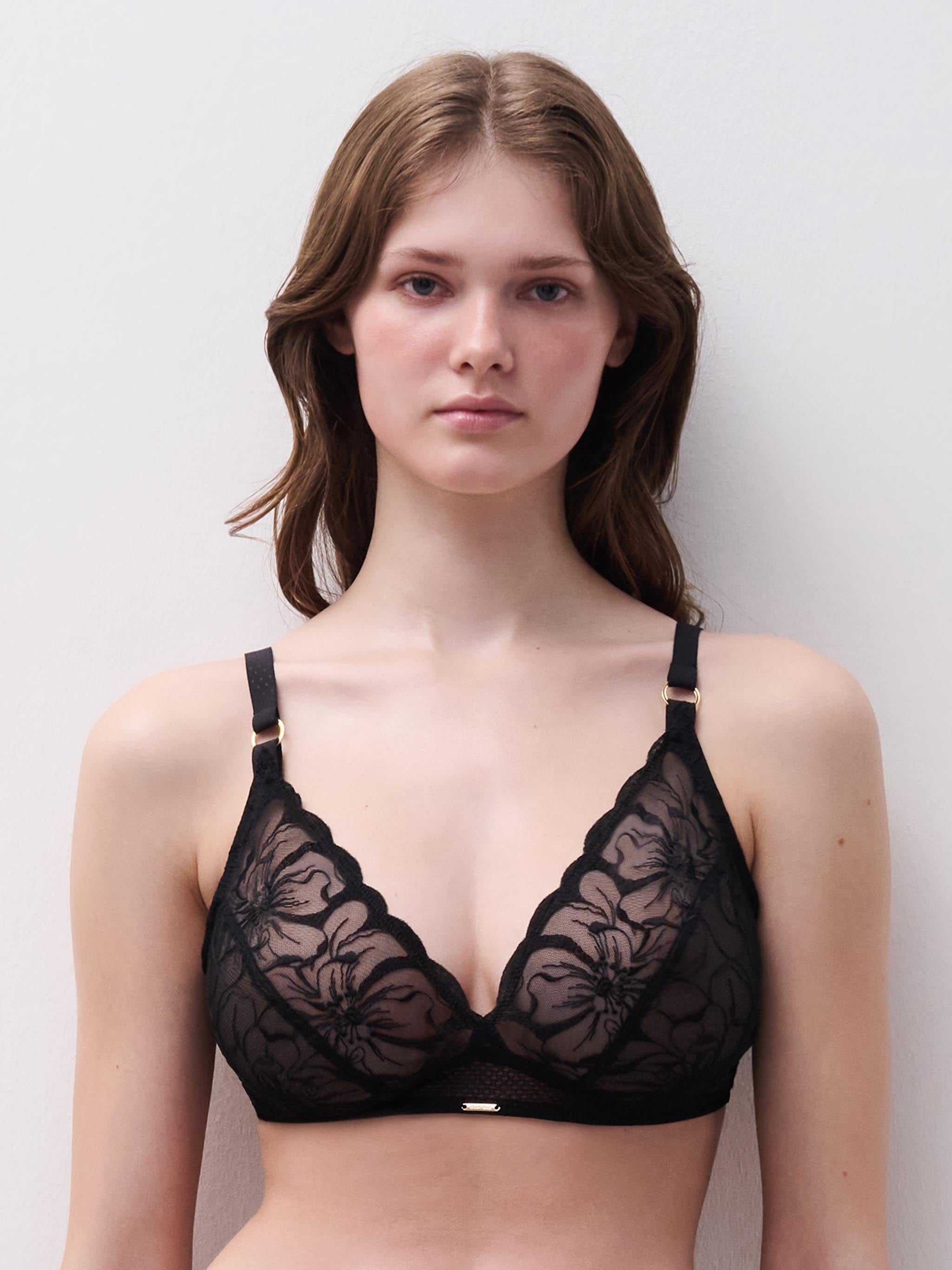 Soutien-gorge sans armature triangle - Noir