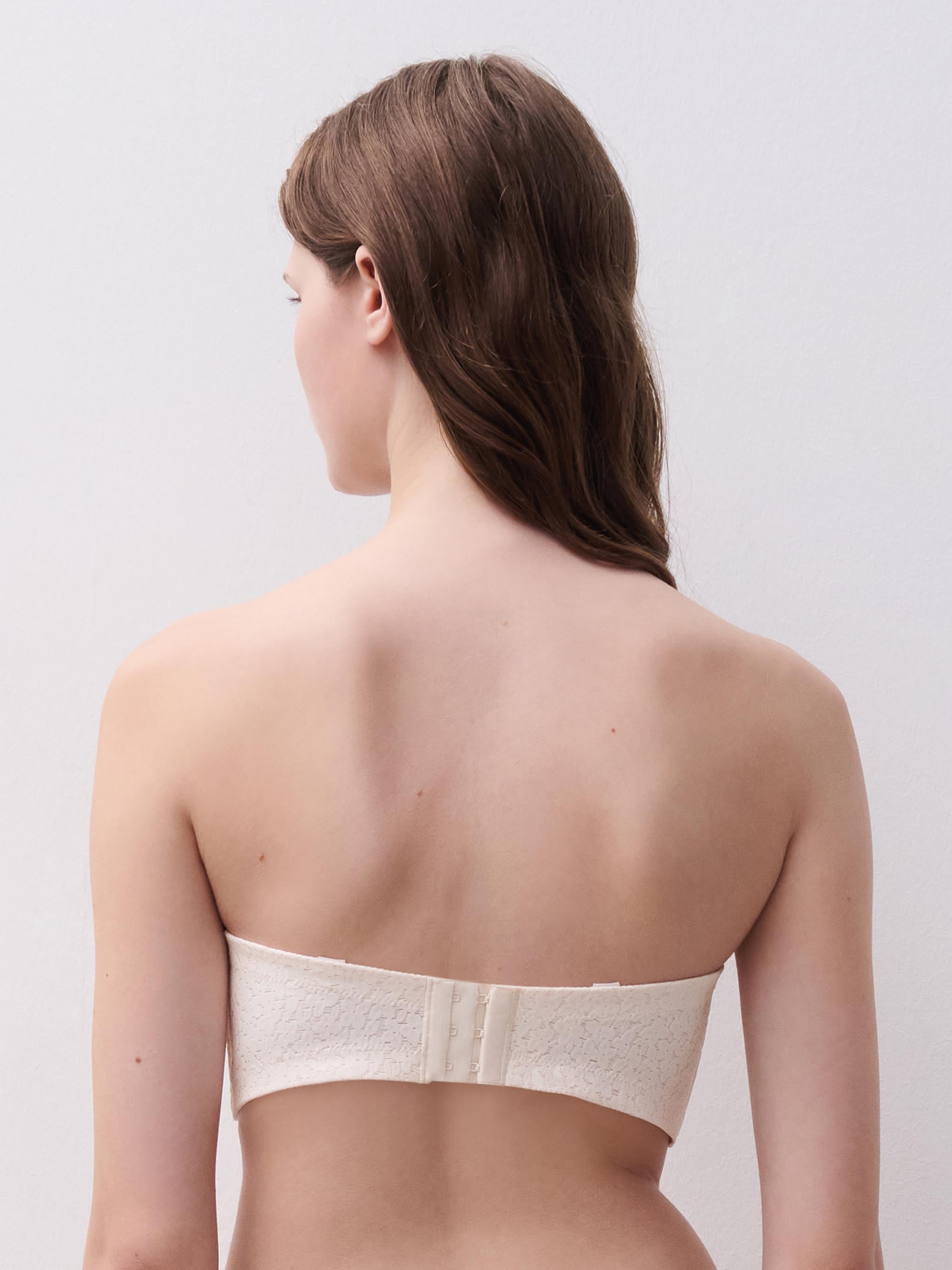 Soutien-gorge bandeau coques bretelles amovibles - Talc