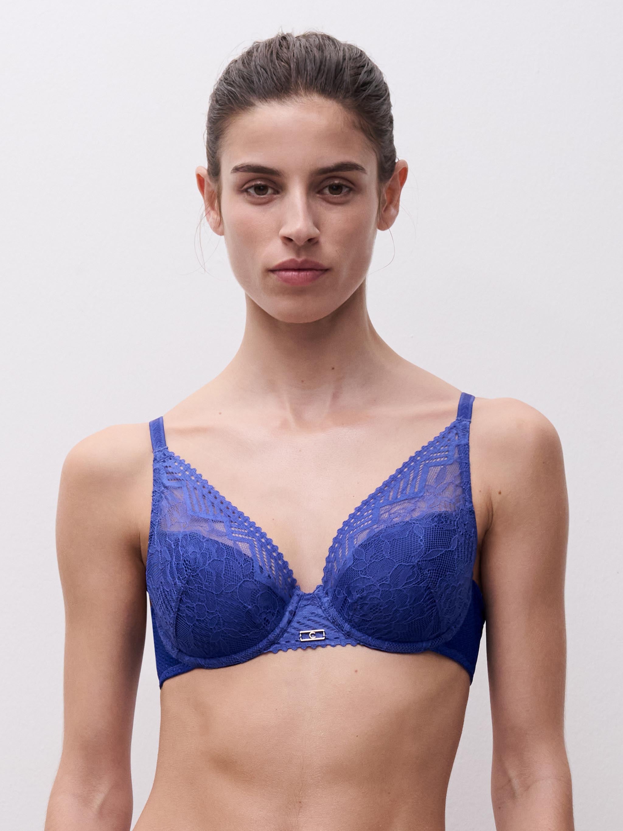 Soutien-gorge spacer plongeant - Bleu Klein