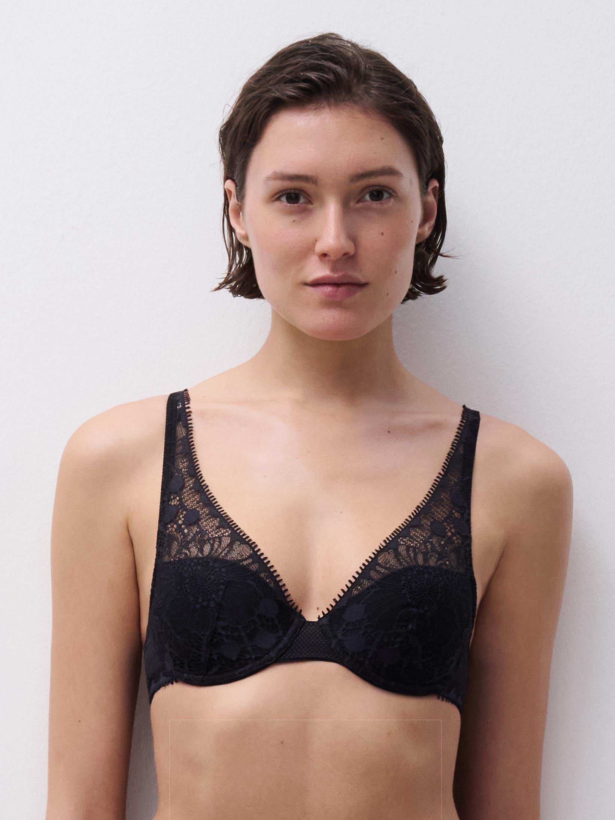 Soutien-gorge spacer plongeant - Noir