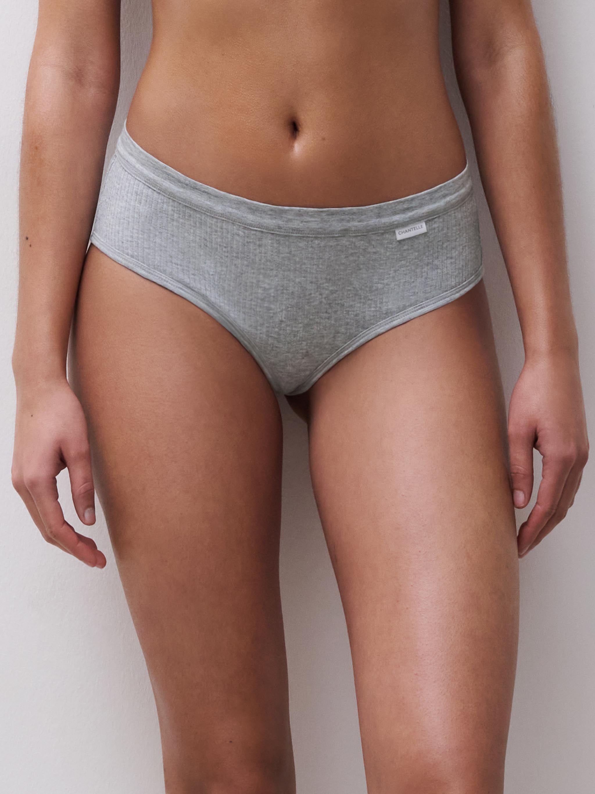 Slip échancré - Gris mélangé