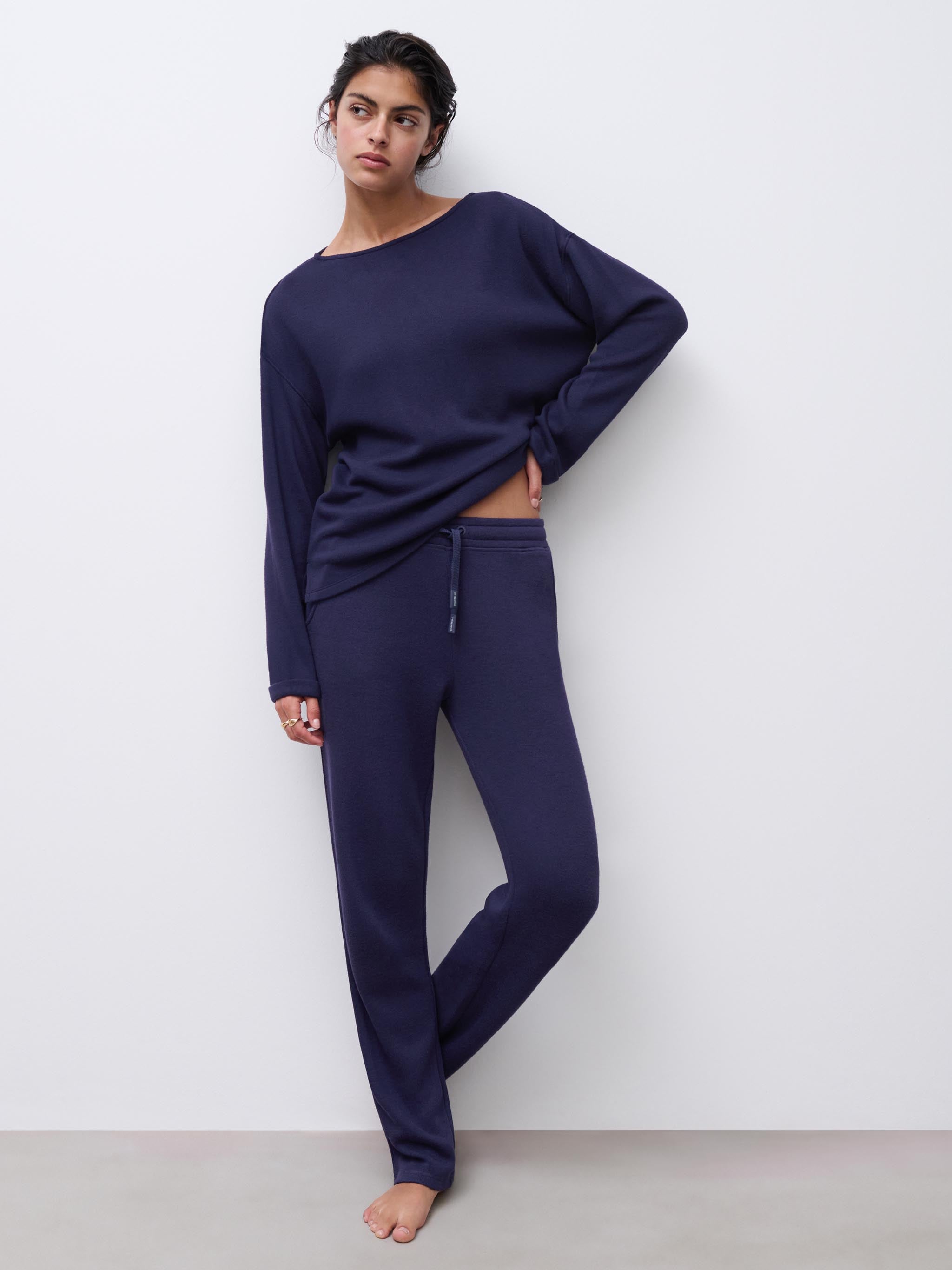 T-shirt manches longues - Bleu nocturne