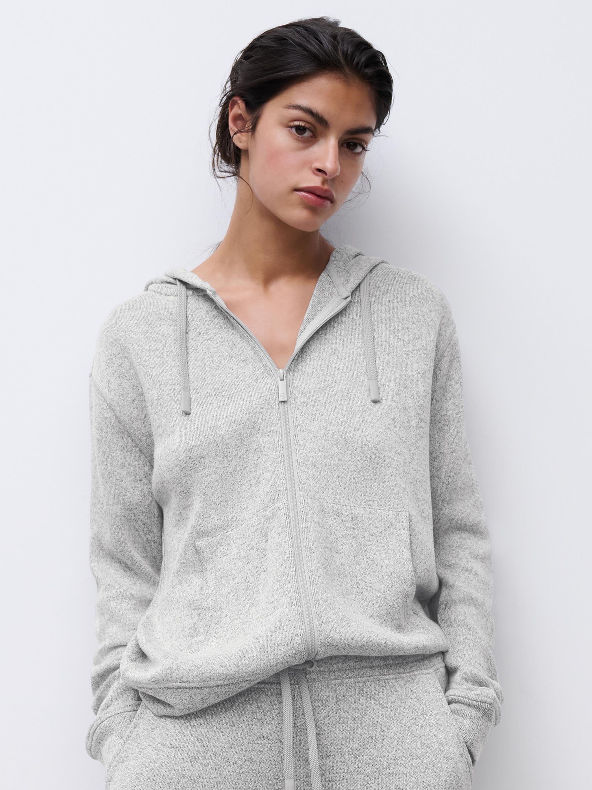 Pull à capuche - Gris chiné