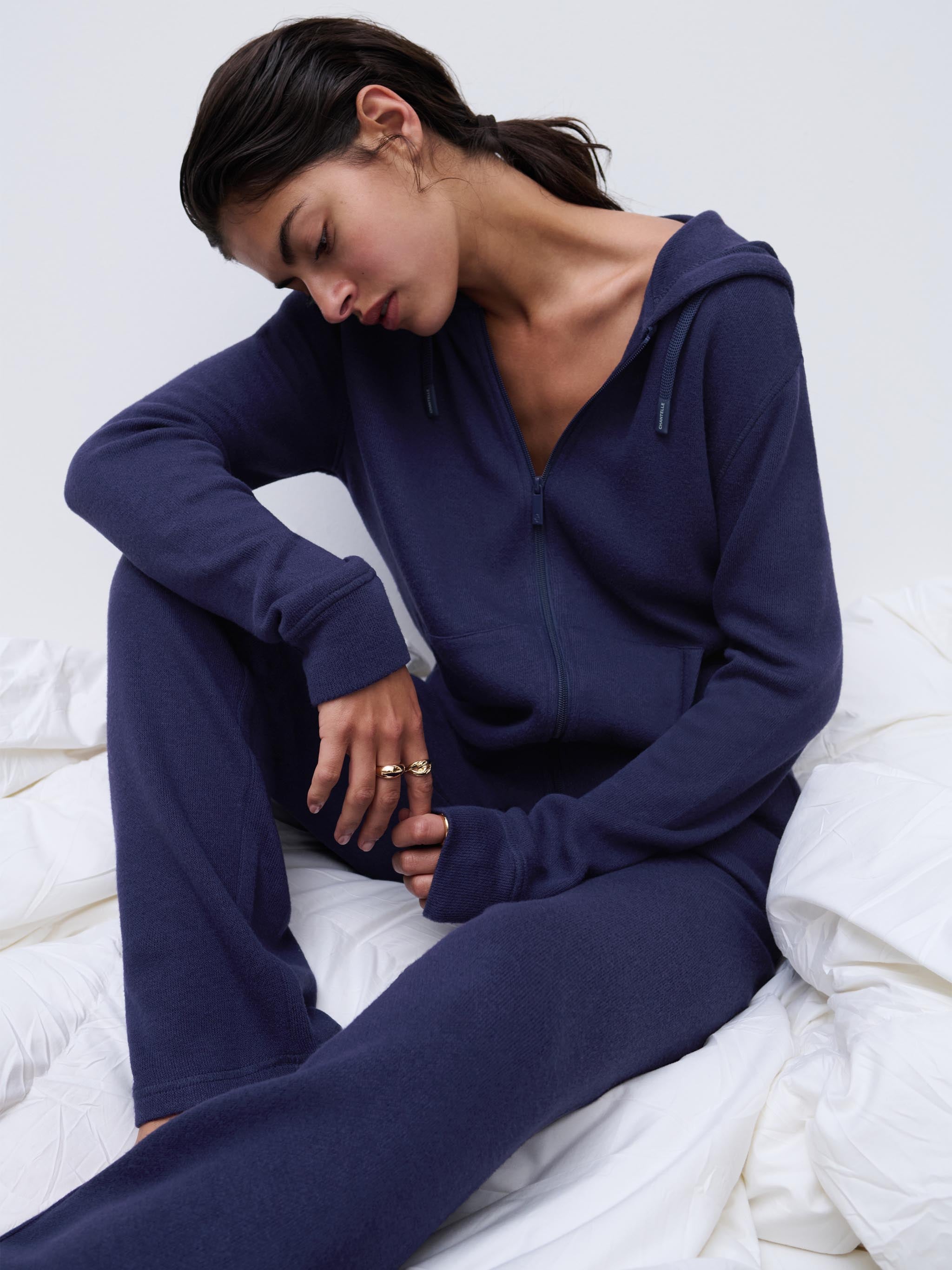 Pull à capuche - Bleu nocturne