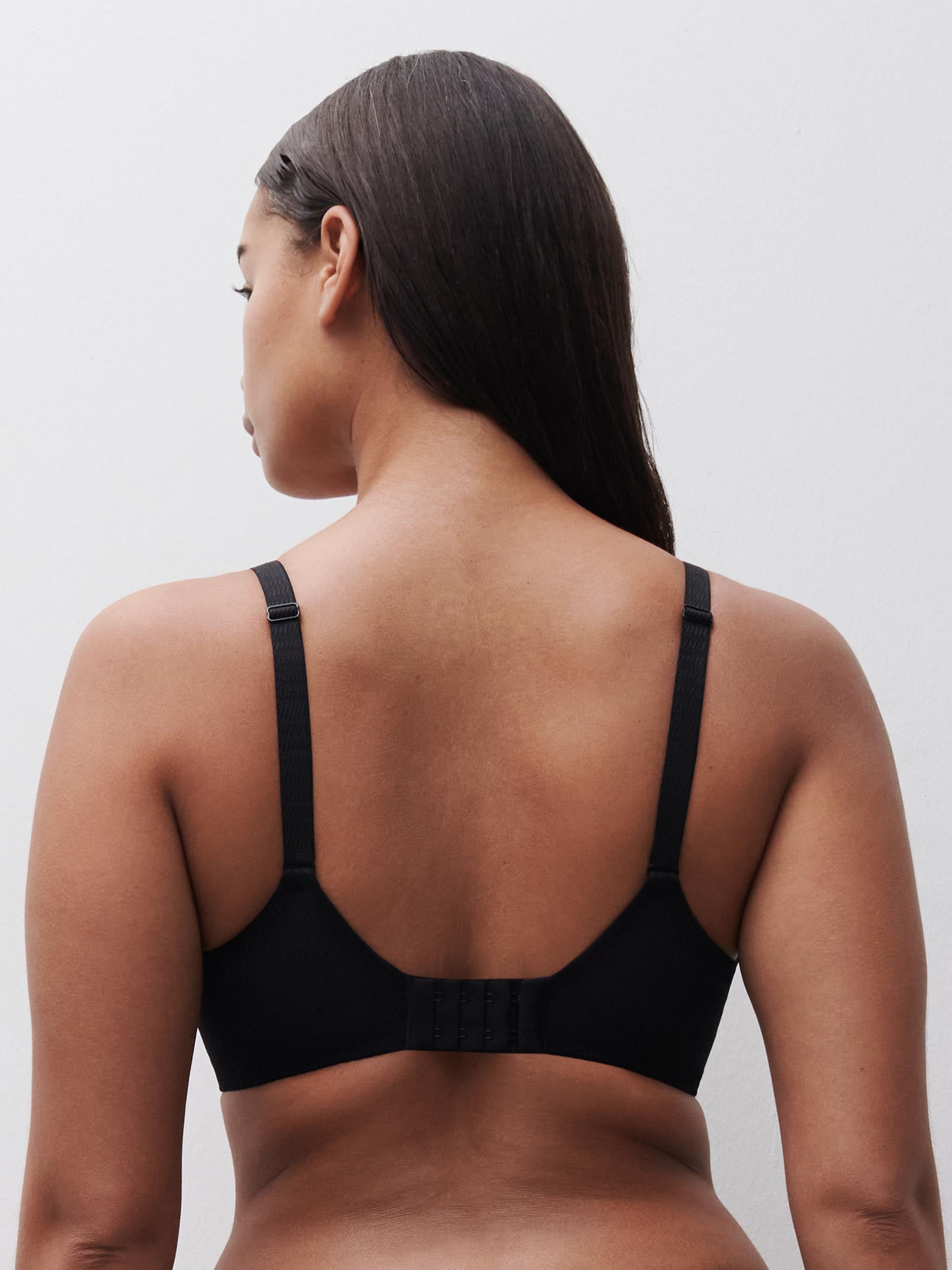 Soutien-gorge coques plongeant - Noir