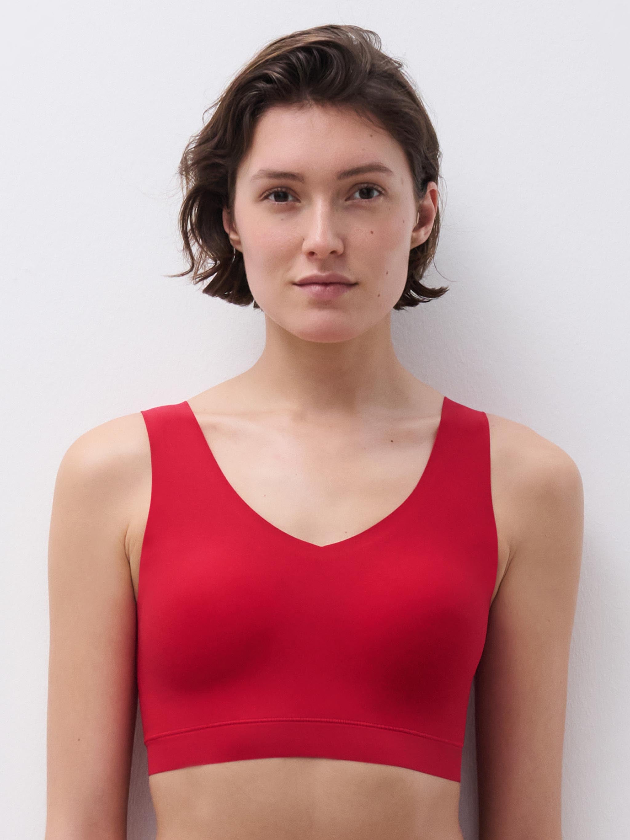 Brassière coques V Neck - Coquelicot