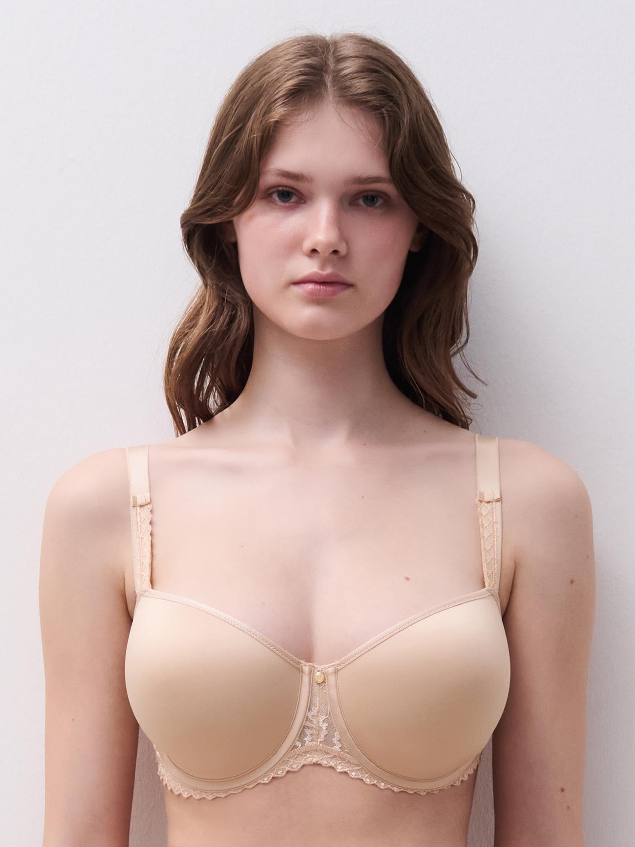 Soutien-gorge corbeille mémoire de forme - Beige doré
