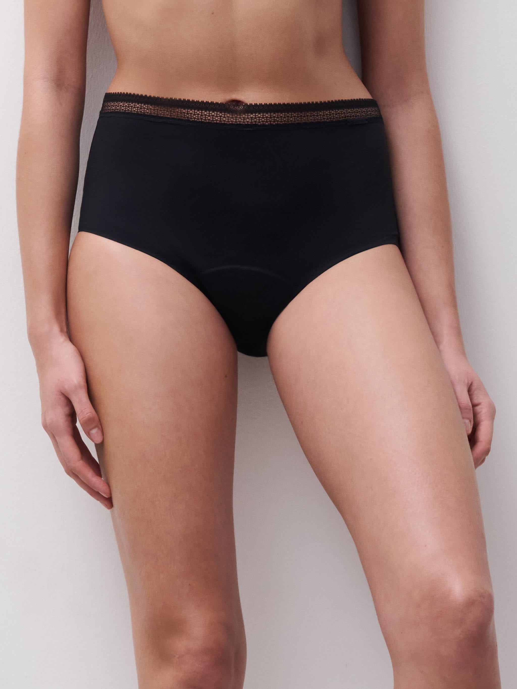 Culotte menstruelle taille haute - Noir