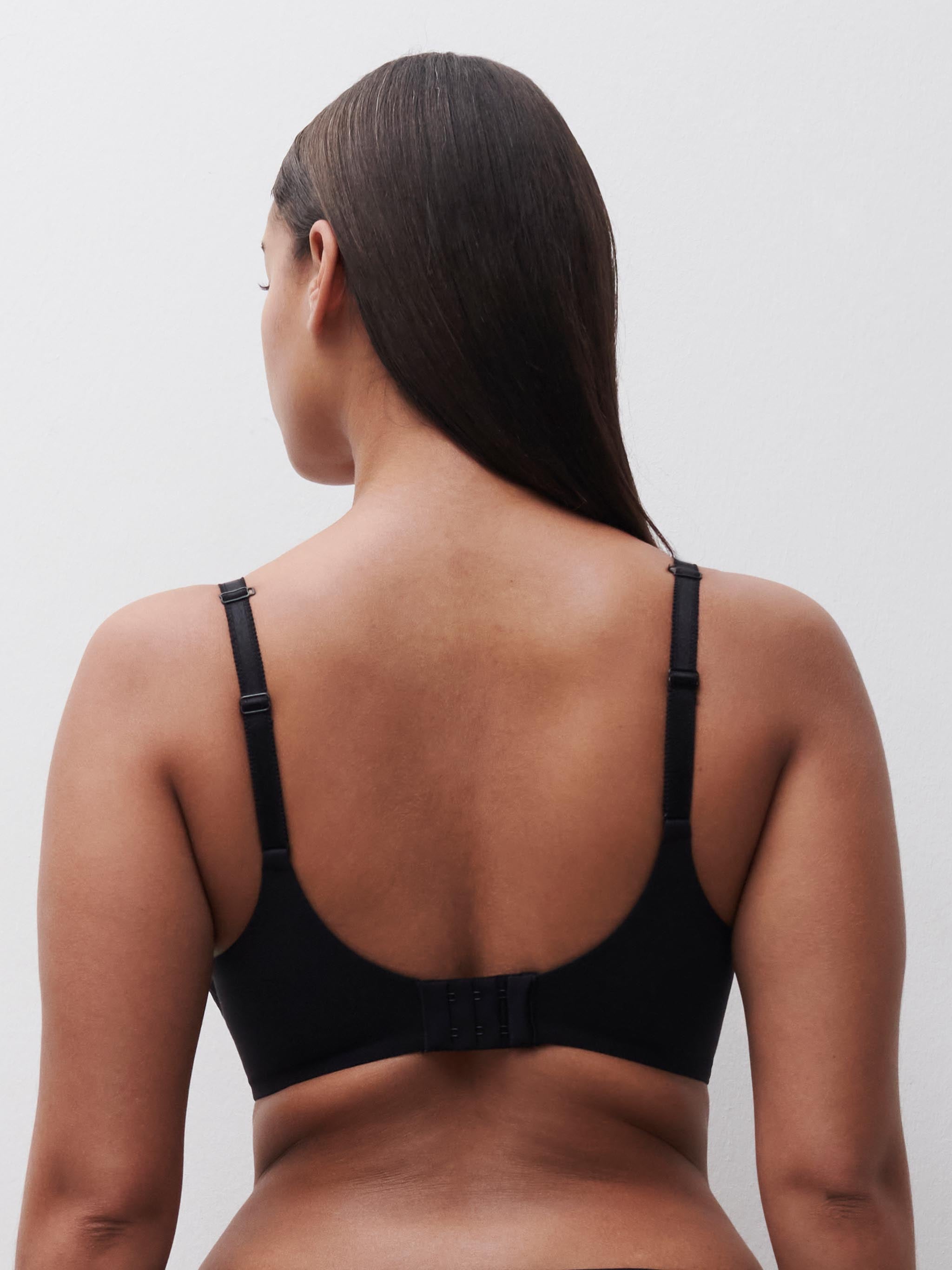 Soutien-gorge coques plongeant - Noir