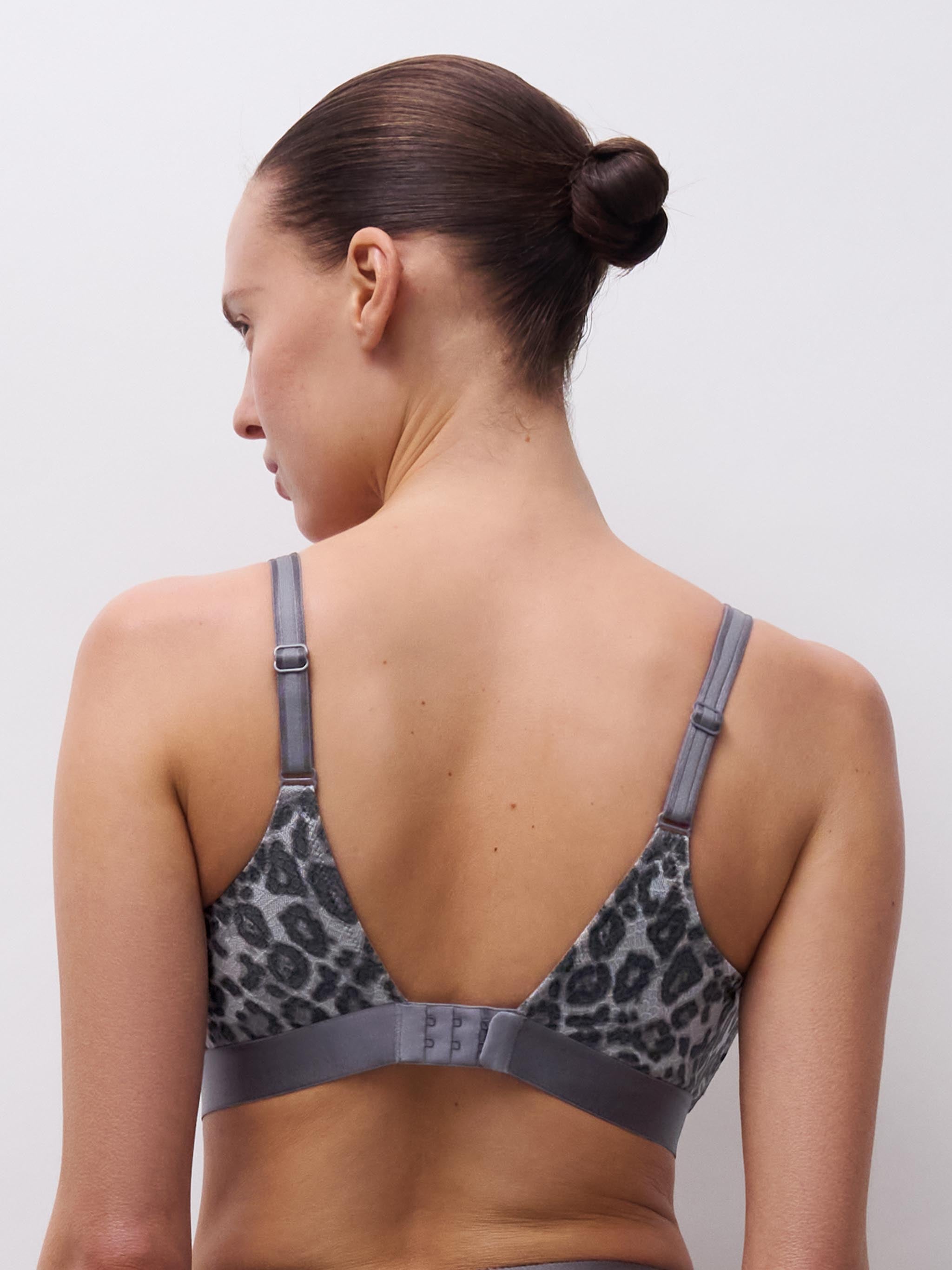 Soutien-gorge sans armature maintien - Léopard Gris