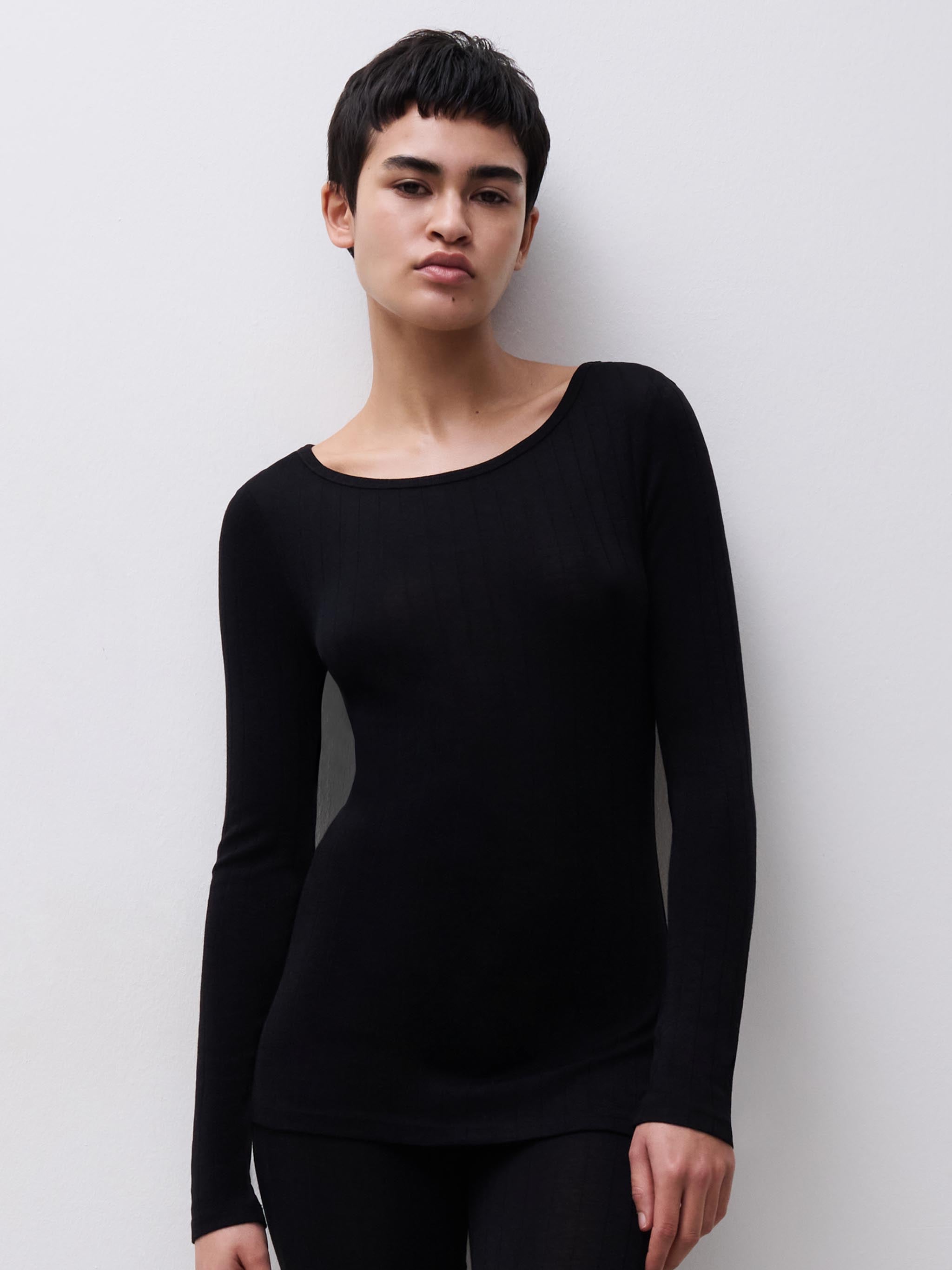 T-shirt manches longues - Noir