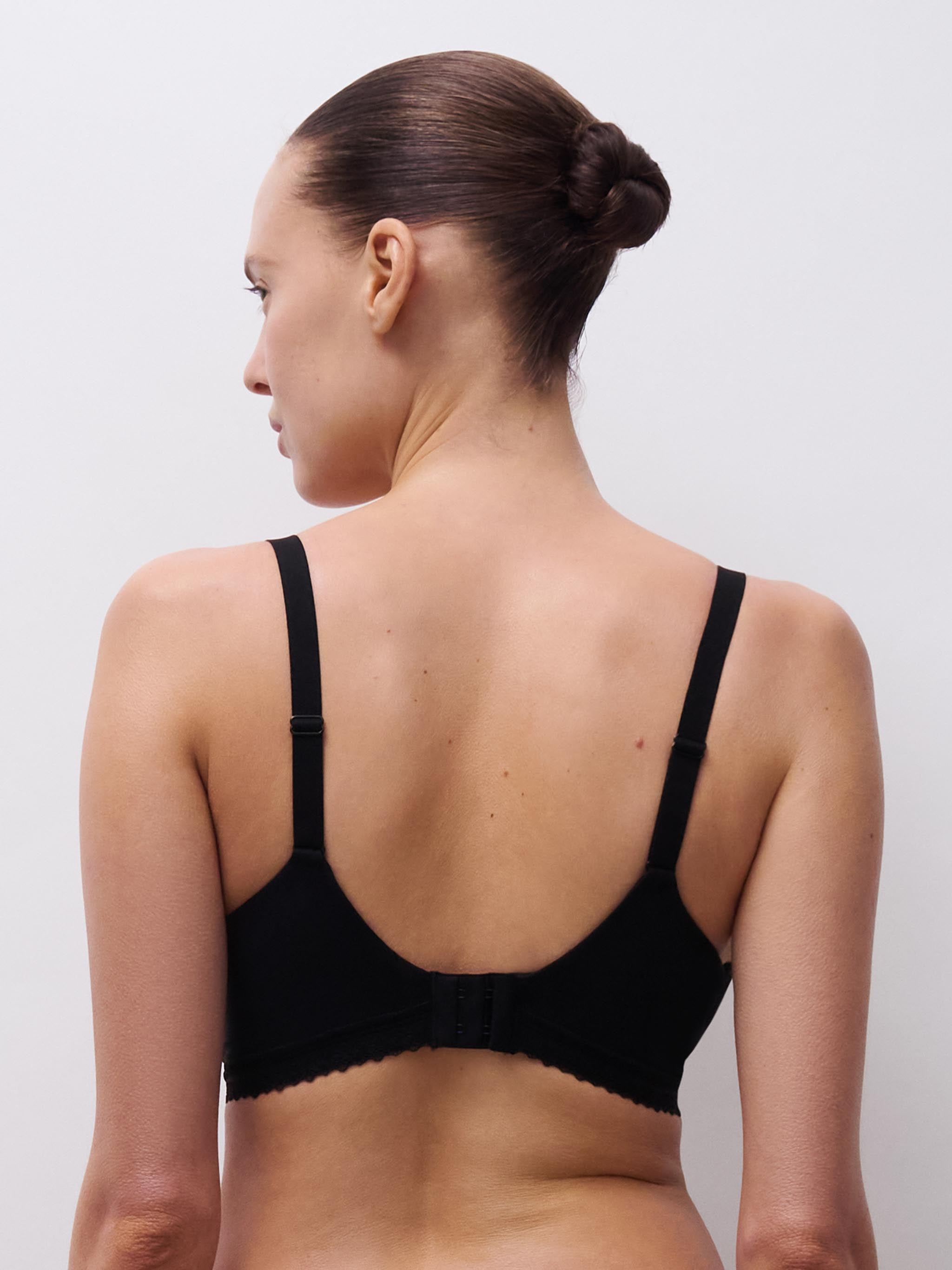 Soutien-gorge coques plongeant - Noir