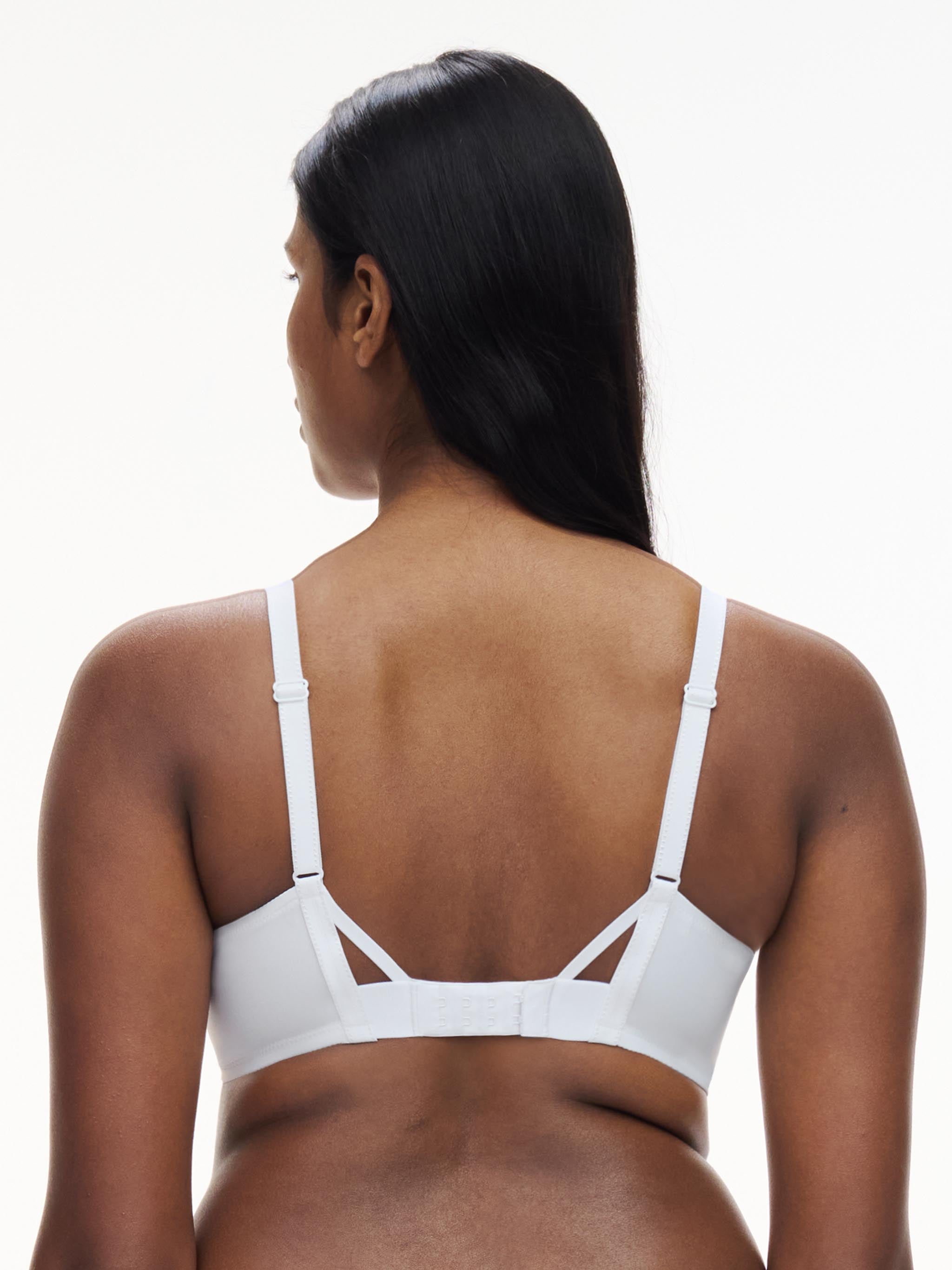 Soutien-gorge coques plongeant - Blanc