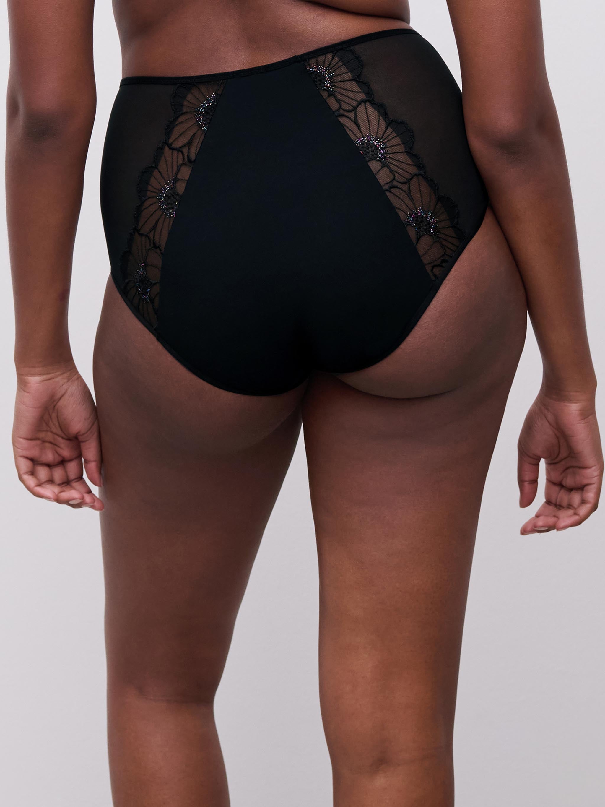 Culotte taille haute - Noir Festif