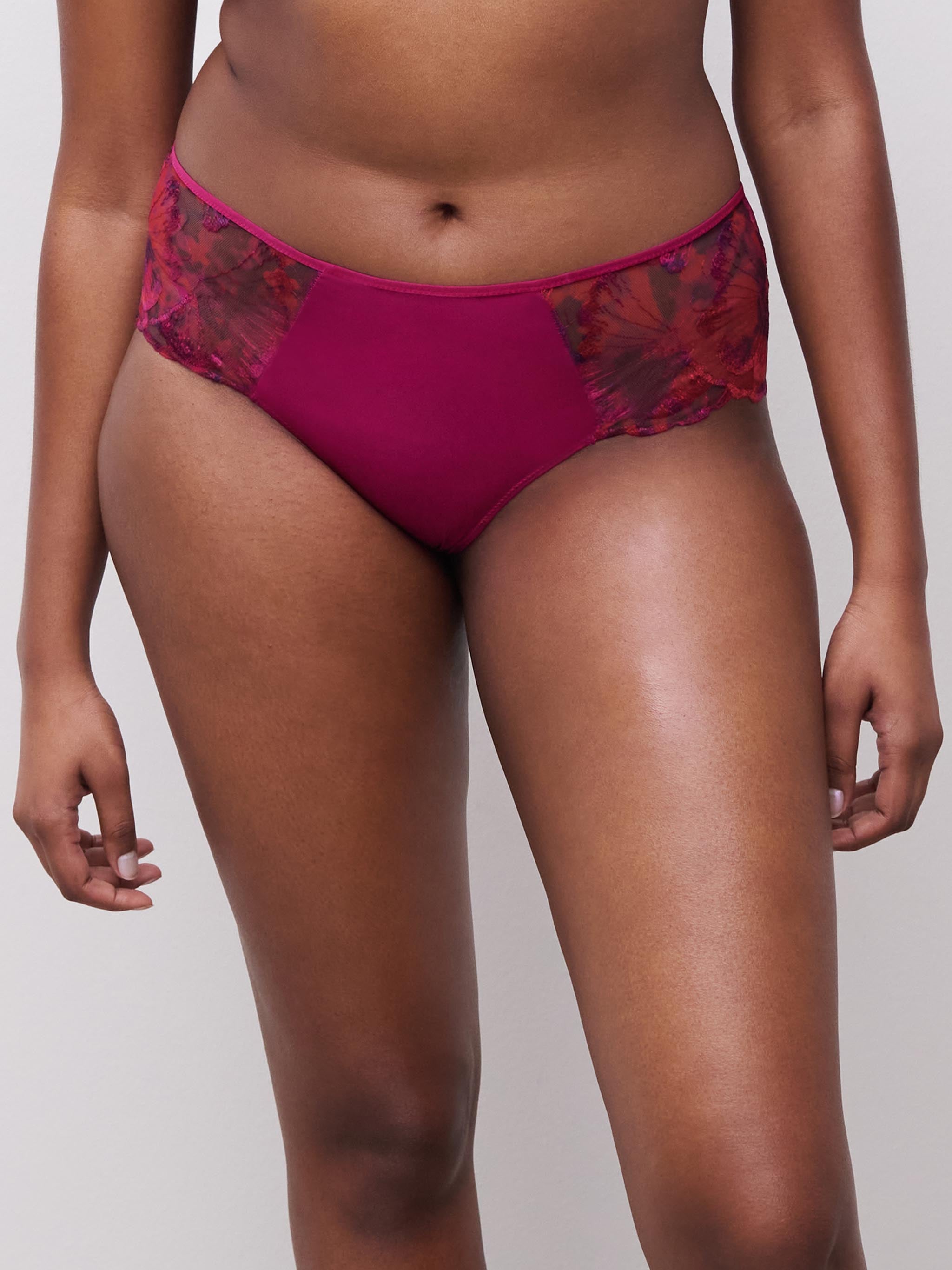 Shorty dégagé - Fuschia foncé multicolore