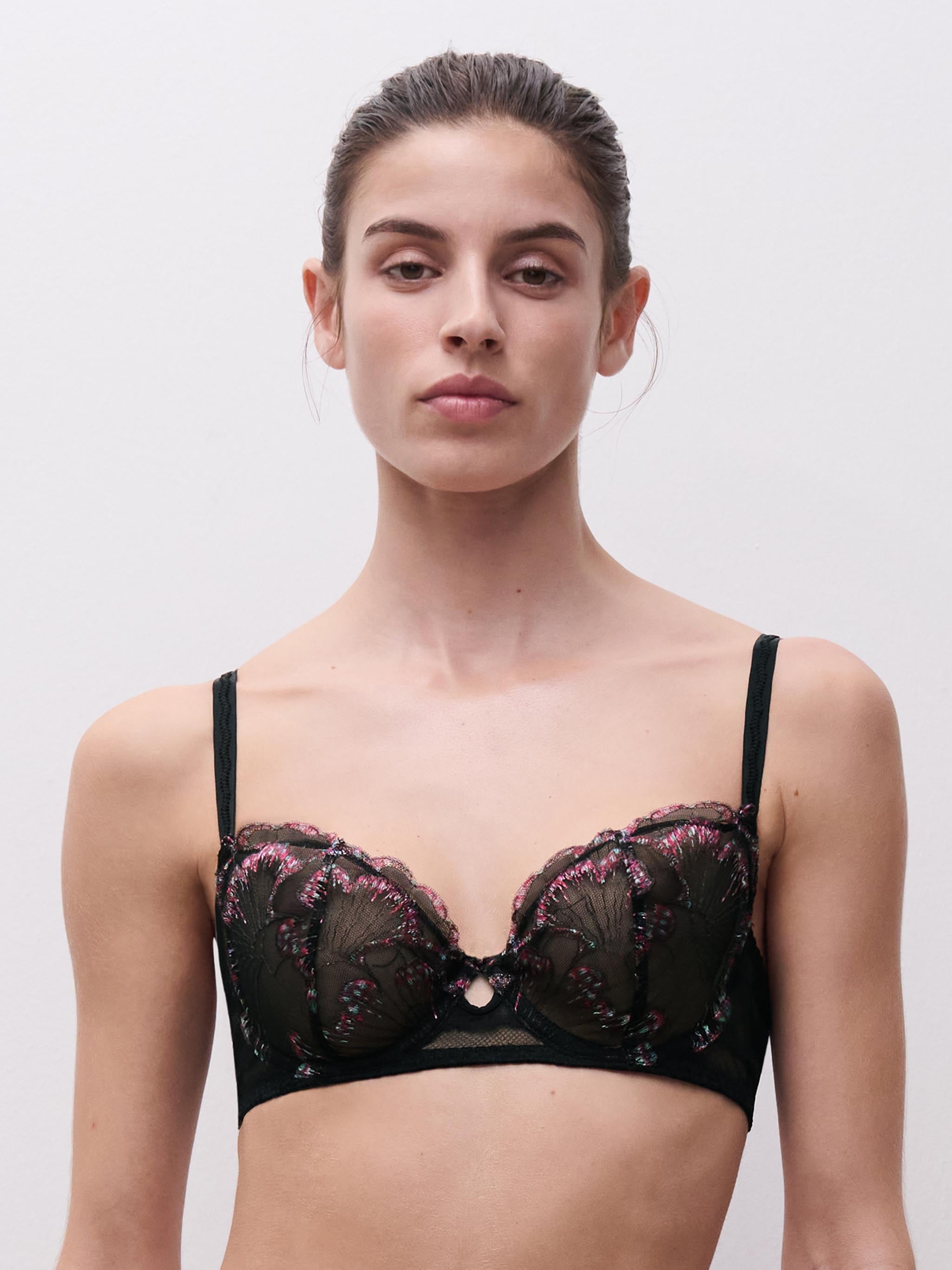Soutien-gorge corbeille - Noir Romantique