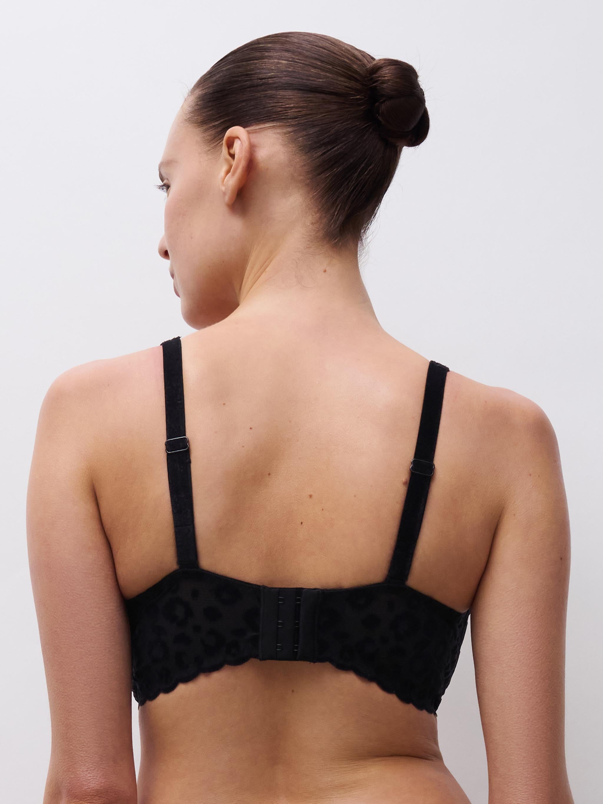 Soutien-gorge coques plongeant - Noir