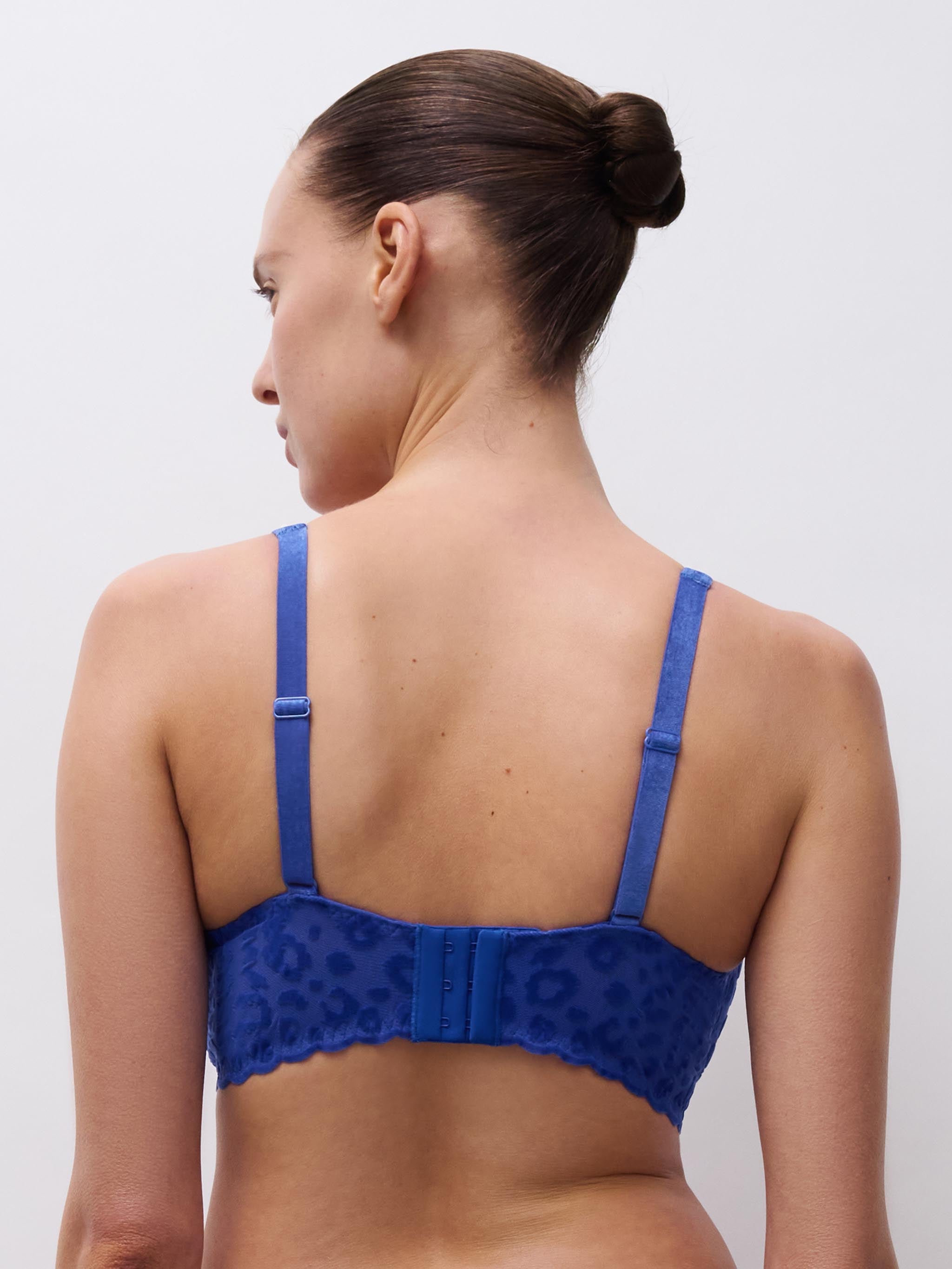 Soutien-gorge coques plongeant - Bleu Sailor