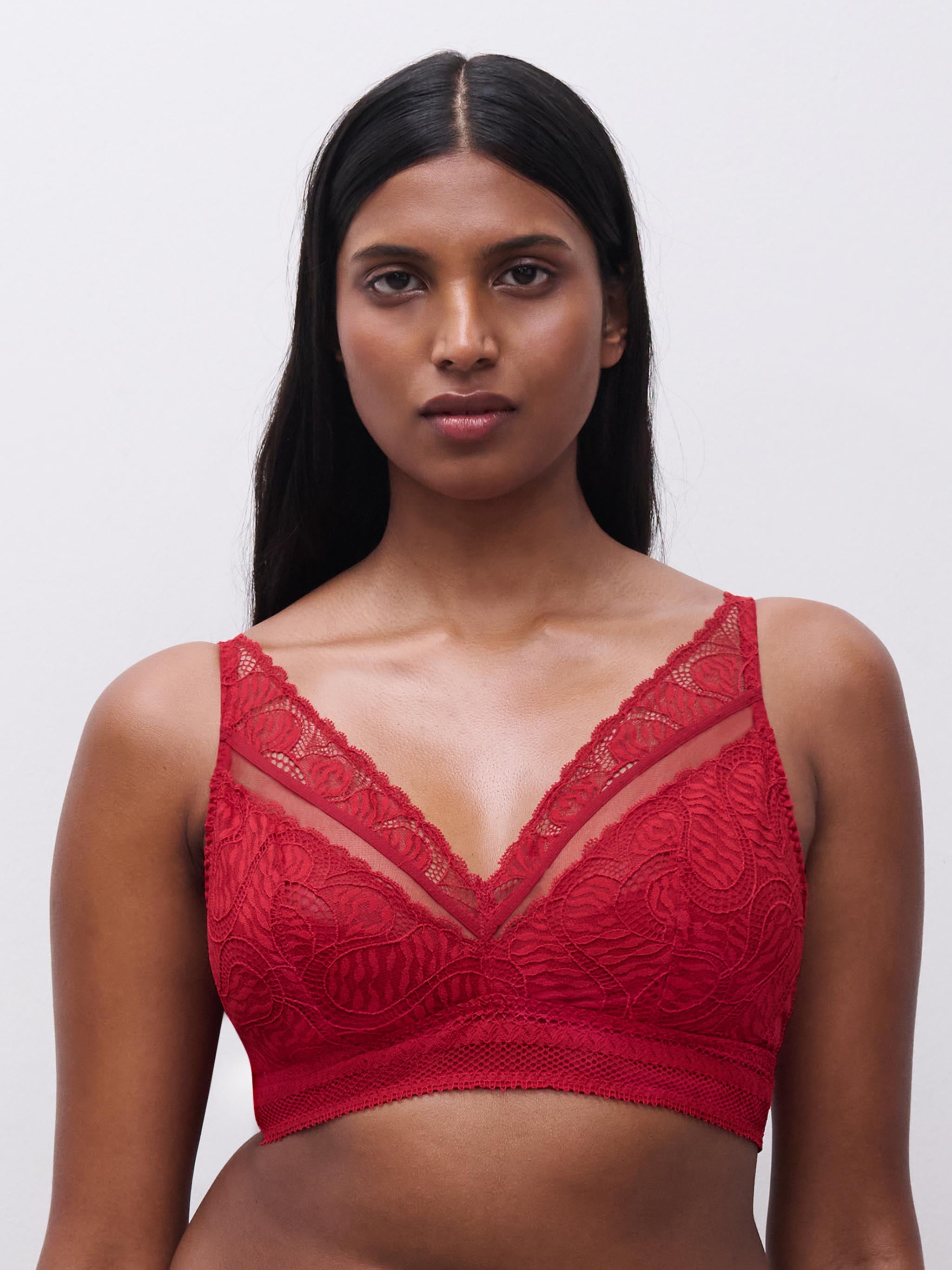 Soutien-gorge sans armature maintien - Rouge scarlet