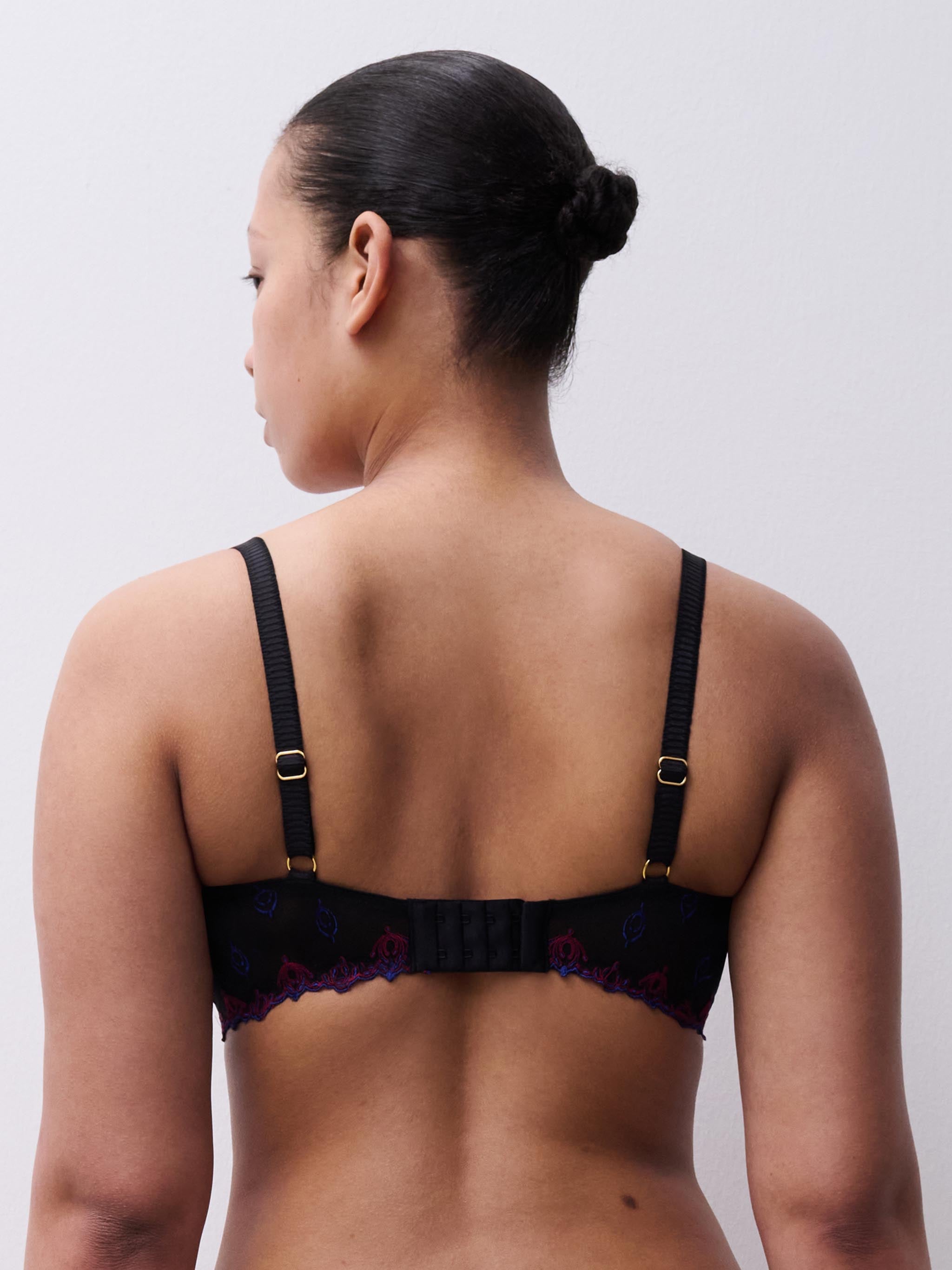Soutien-gorge corbeille - Noir joyaux
