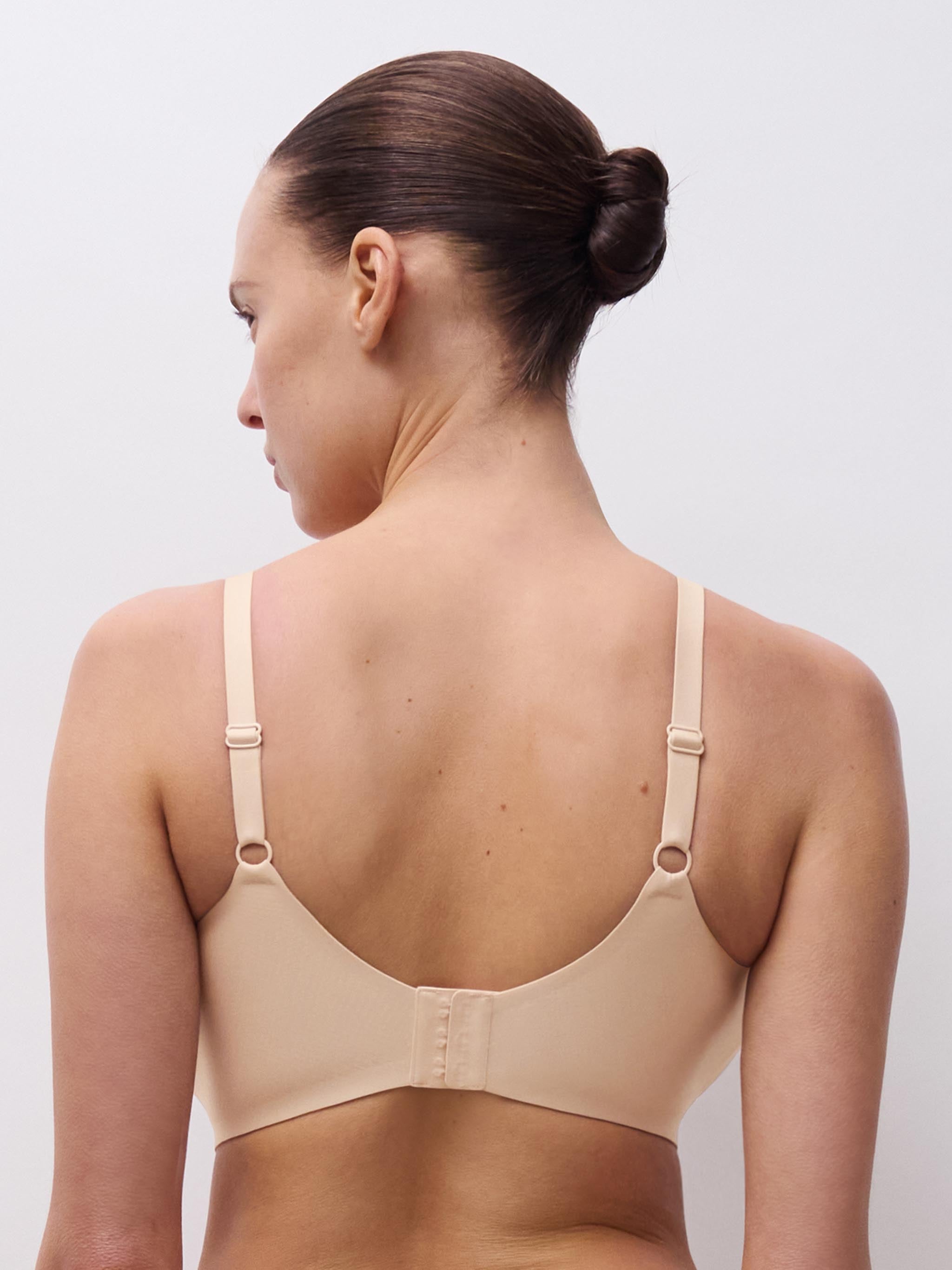 Soutien-gorge sans armature plongeant - Beige doré