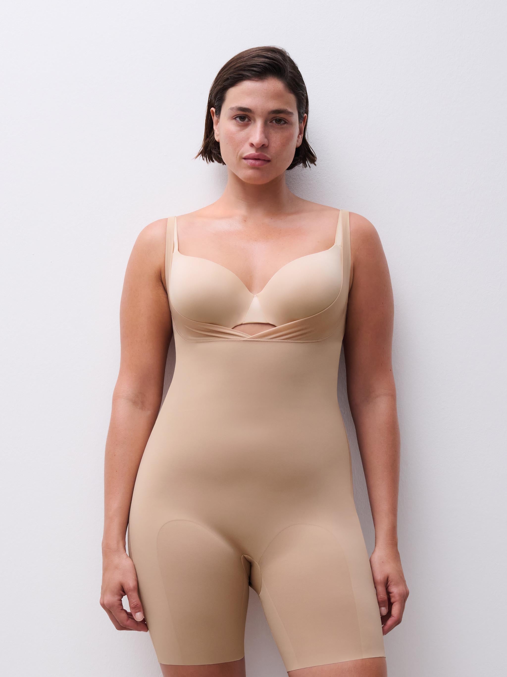Combinaison gainante sous poitrine - Nude