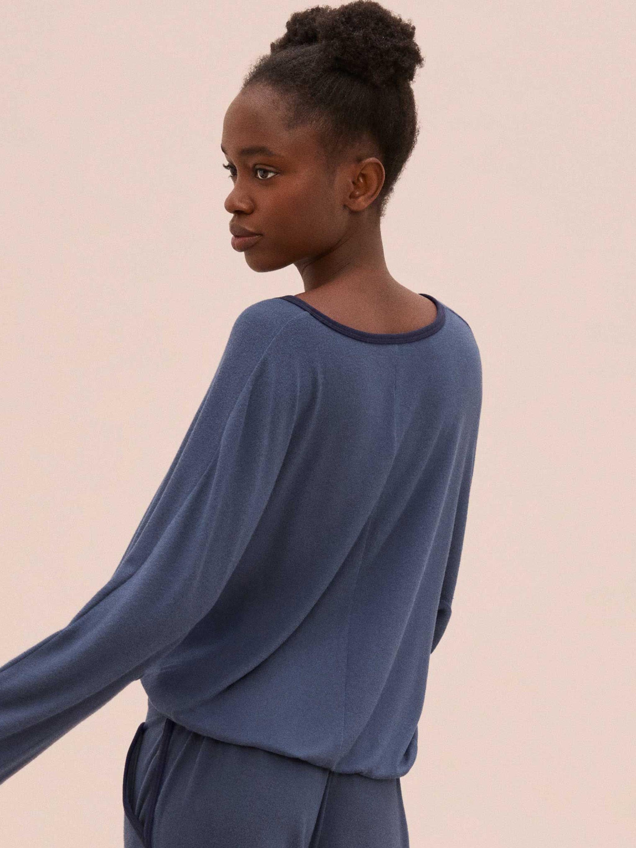 T-shirt manches longues - Bleu foncé