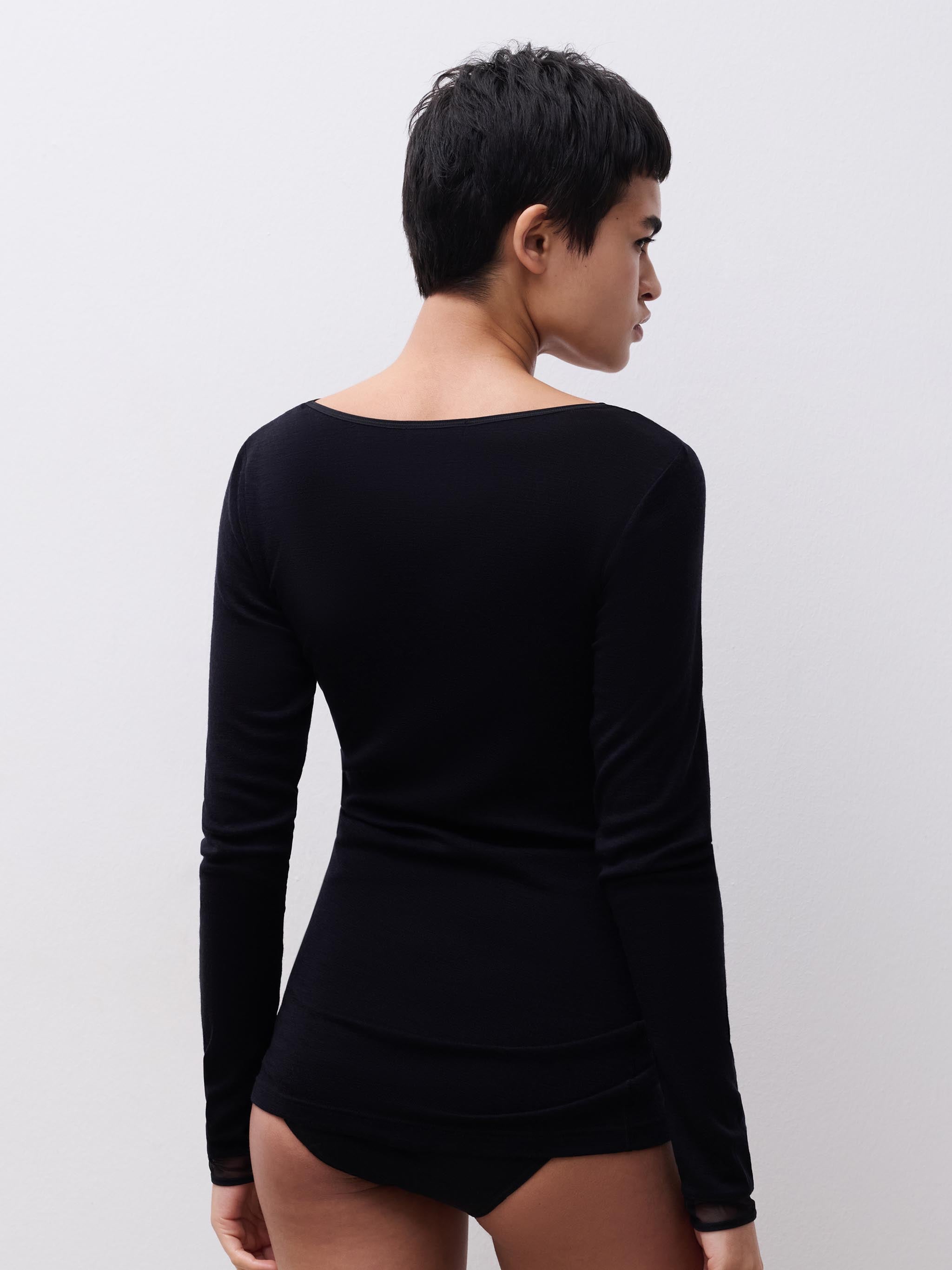 T-shirt manches longues - Noir