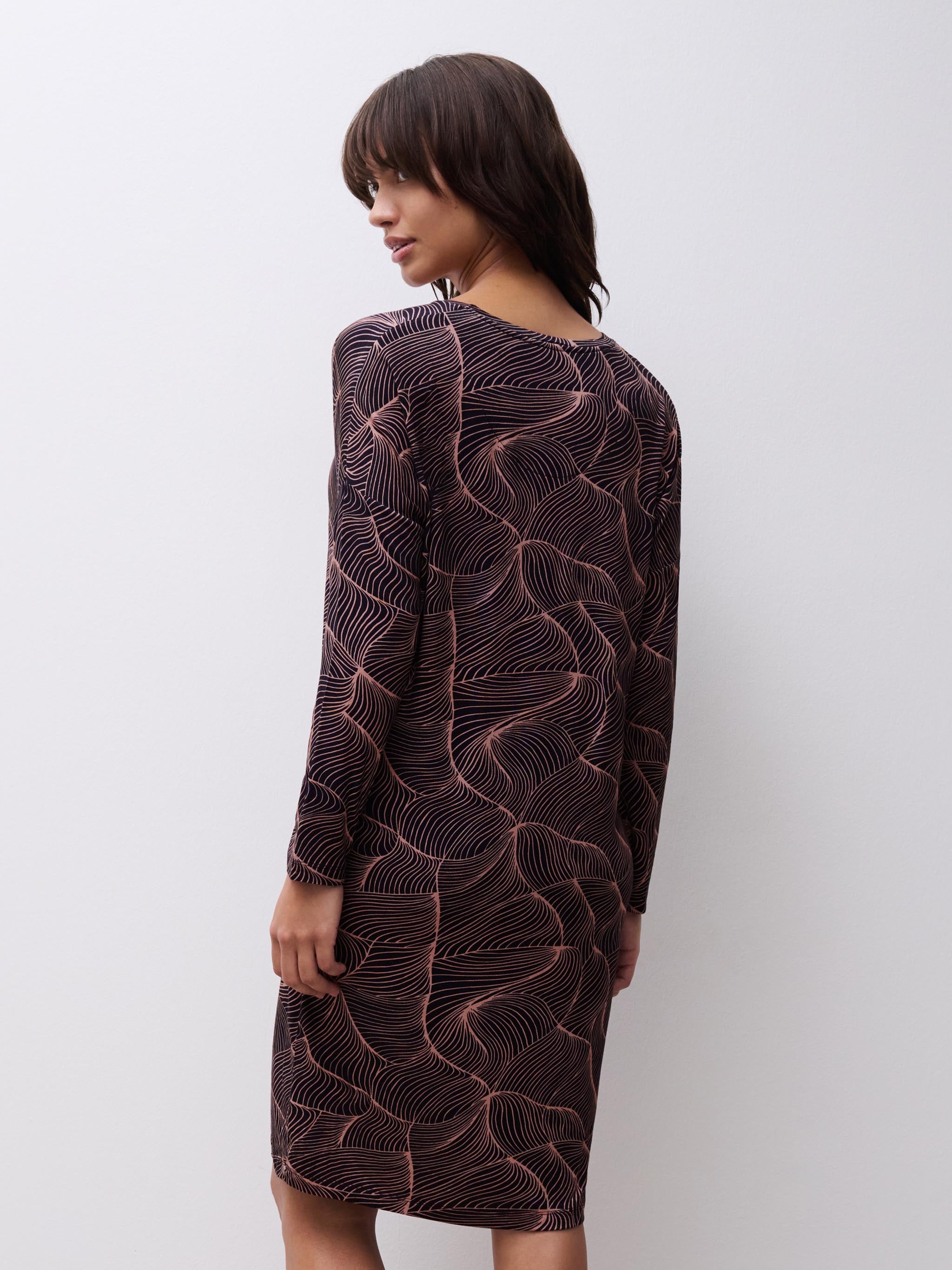 Maxi T-shirt manches longues - Vagues blush