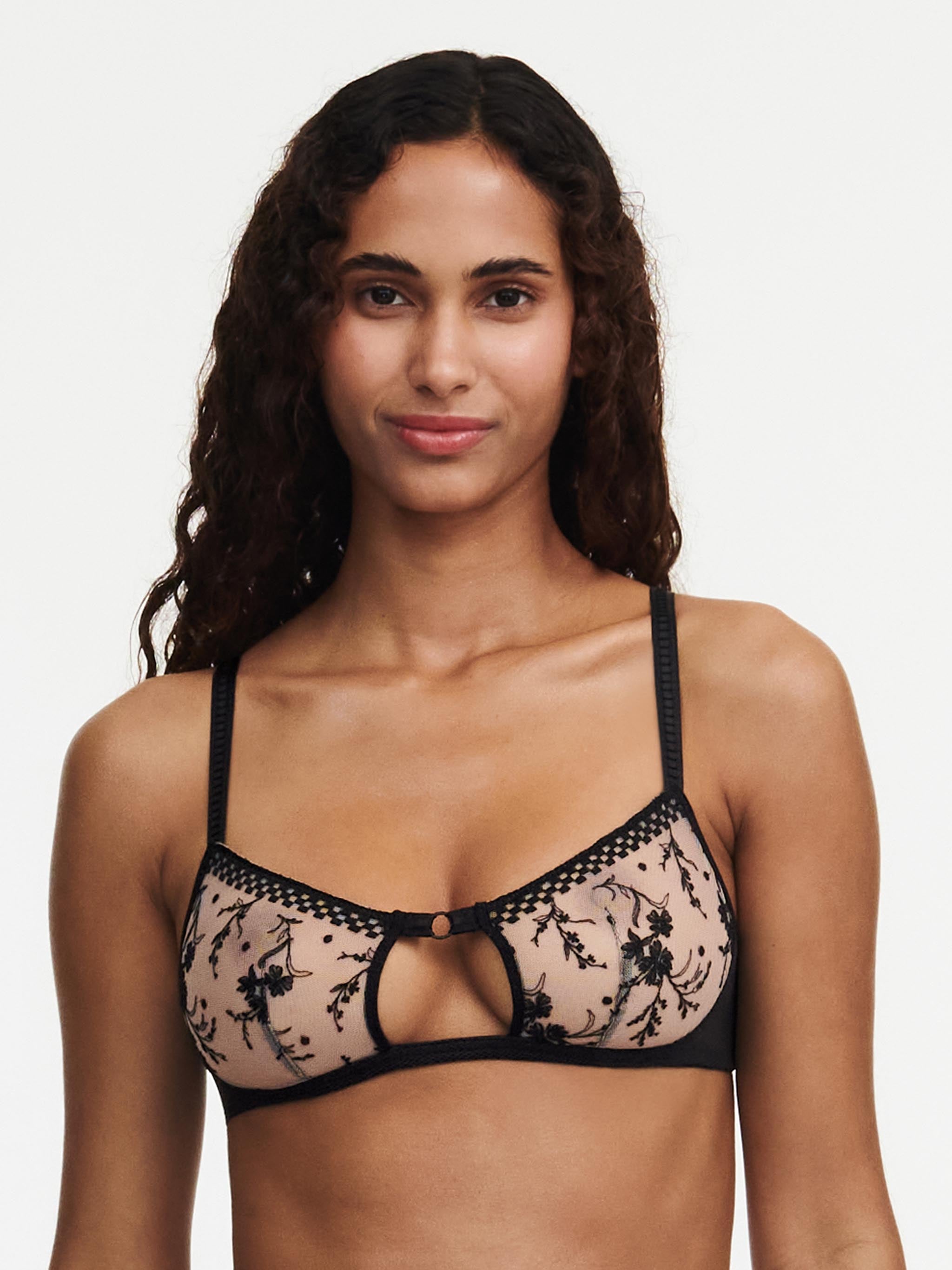 Soutien-gorge sans armature - Beige doré / Noir 