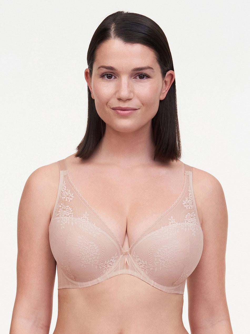 Soutien-gorge coques plongeant - Rose dragée