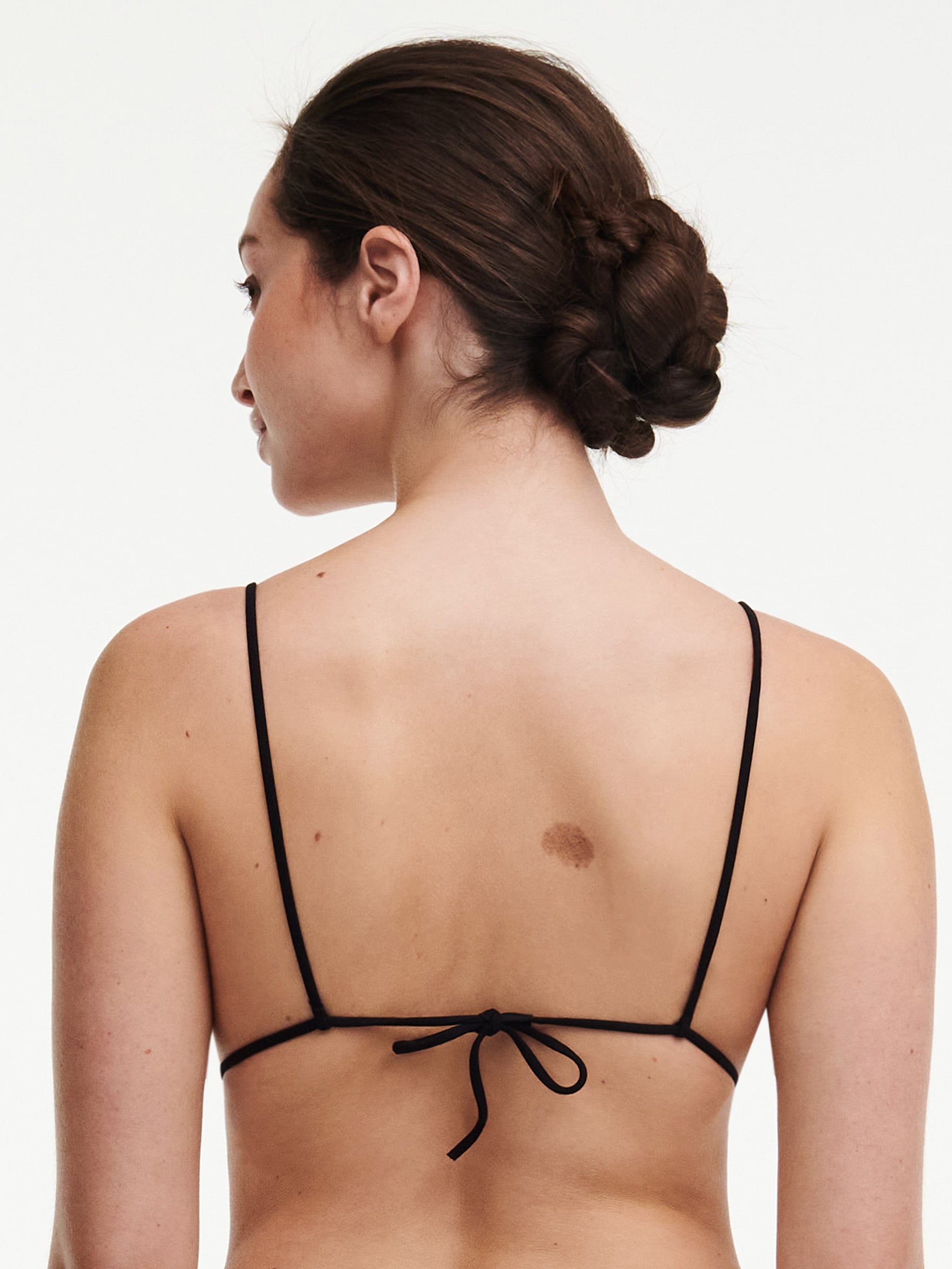 Soutien-gorge sans armature triangle coques amovibles - Noir