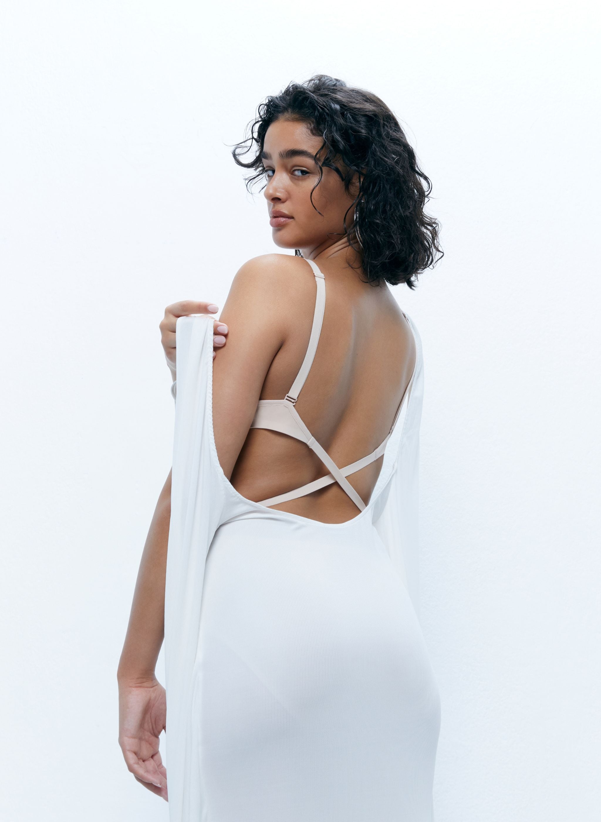 Soutien-gorge coques dos nu - Beige doré