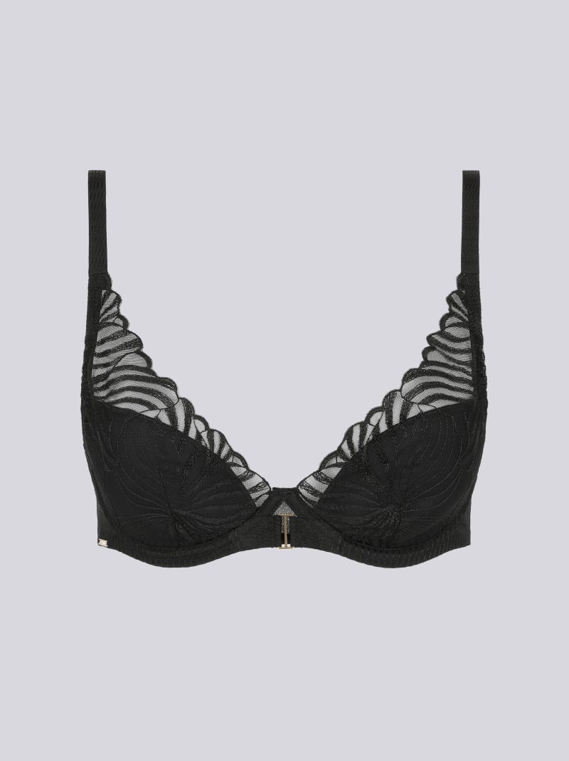 Soutien-gorge coques plongeant - Noir