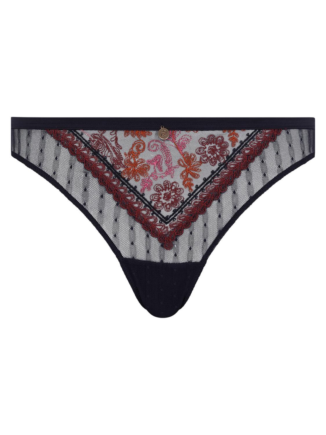 Ensemble Lingerie Fantaisie Fleuri Chantelle - Noir, Taille 90C/42, Très Bon état D'occasion