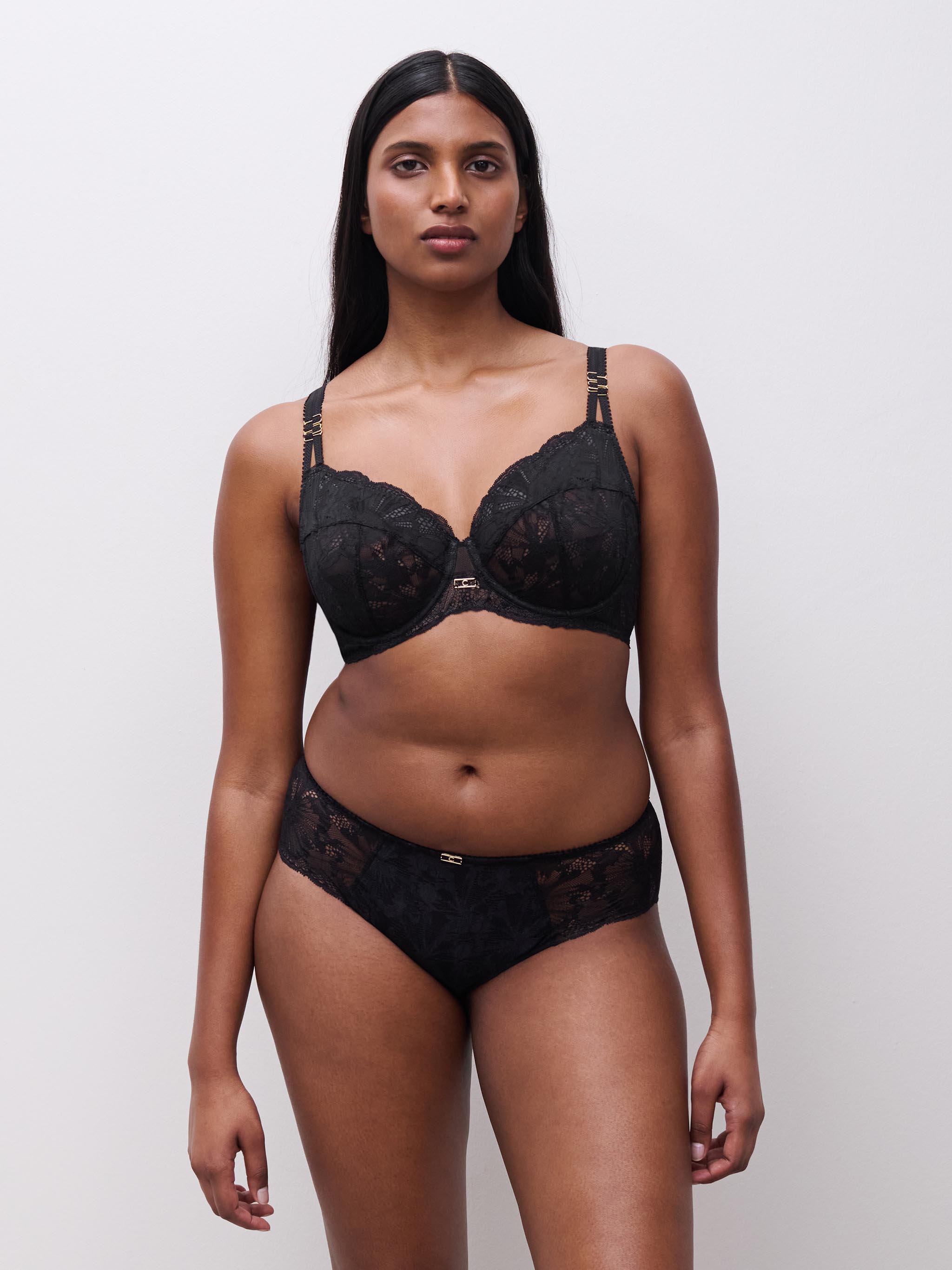 Soutien-gorge Coque Chantelle Orangerie Noir Taille 80D - Avec Armatures, Neuf Avec étiquettes