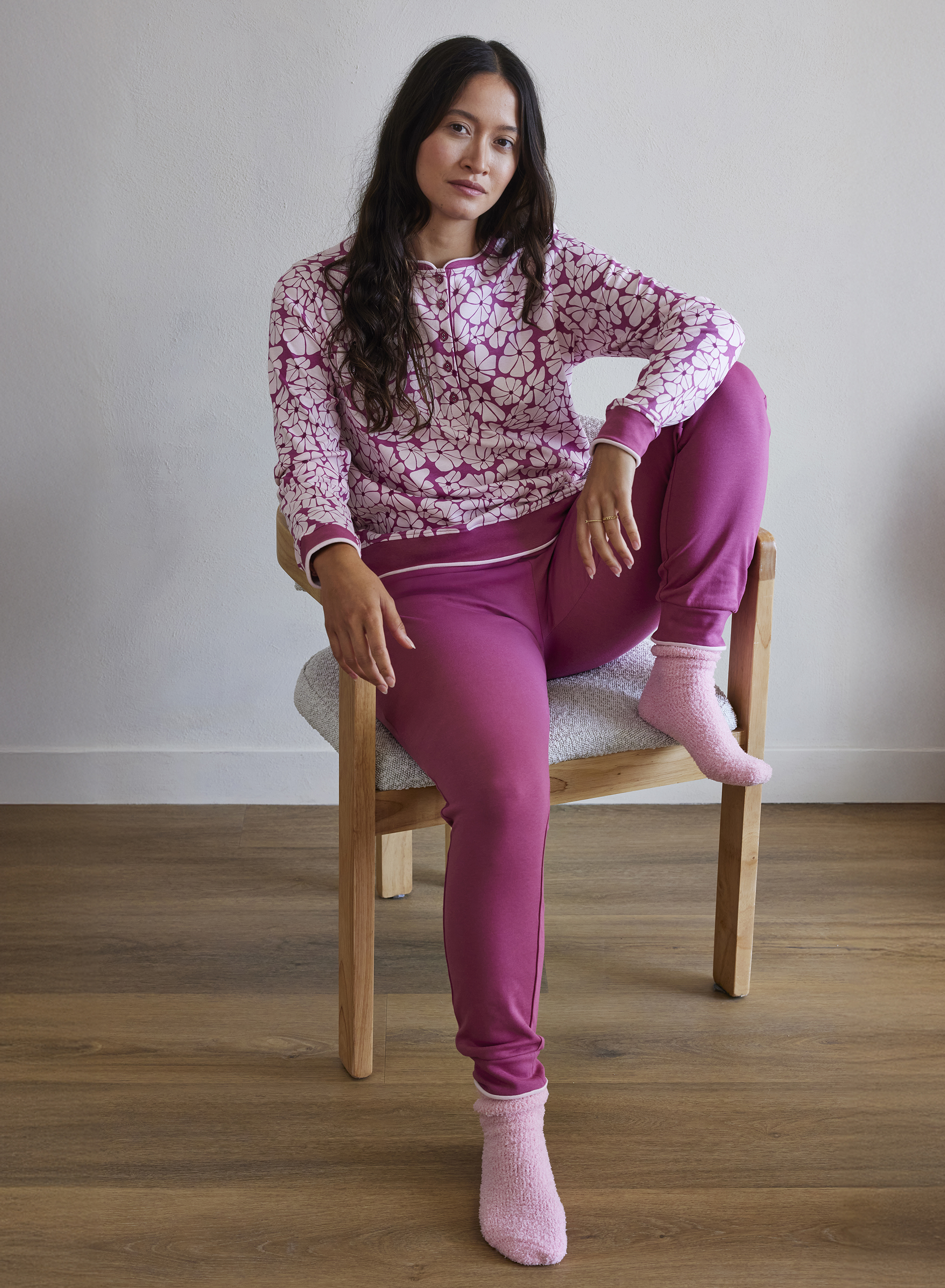 Ekouaer Pyjama voor vrouwen zachte nachtkleding set lange