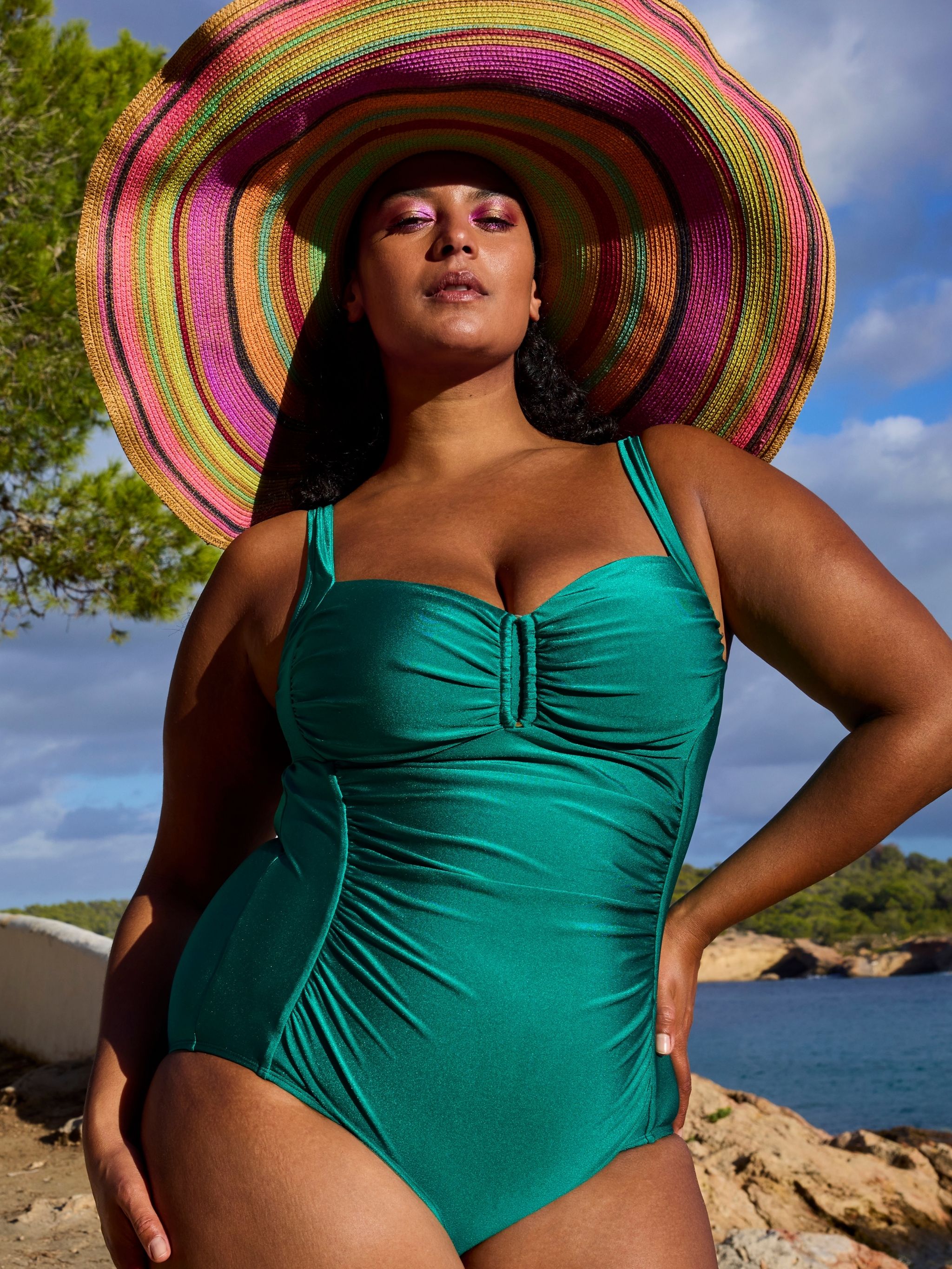 Veranobreeze Badpak voor dames, eendelig, racerback Black Sports Swimwear, Blauw Aurora, 38 NL
