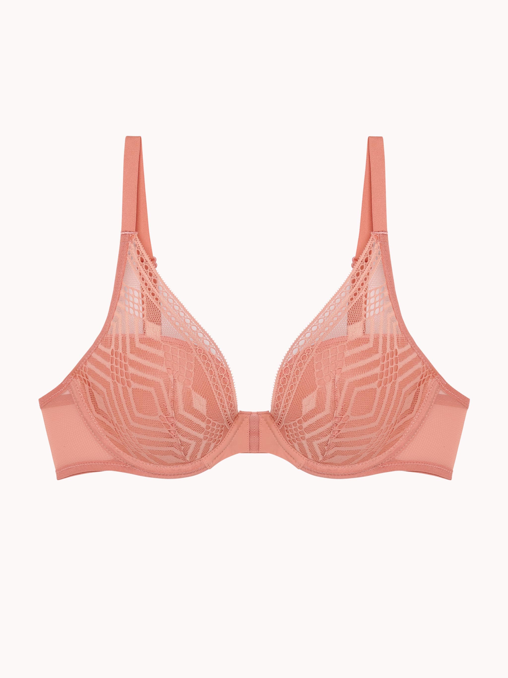 Voorgevormde plunge bh - Peach Melba