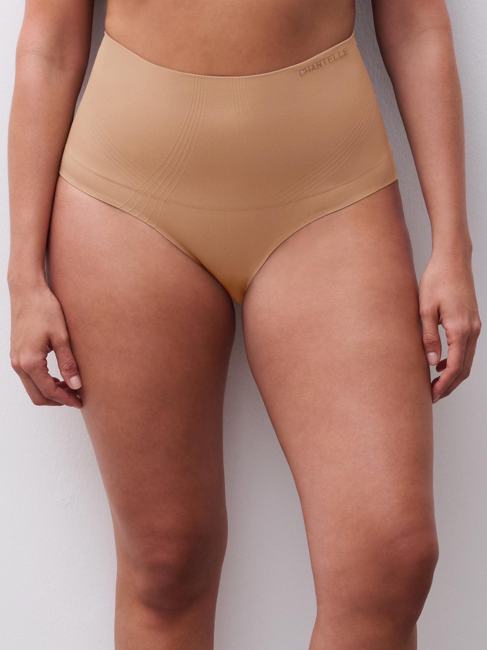 High-waisted shapewear brief - Terracotta