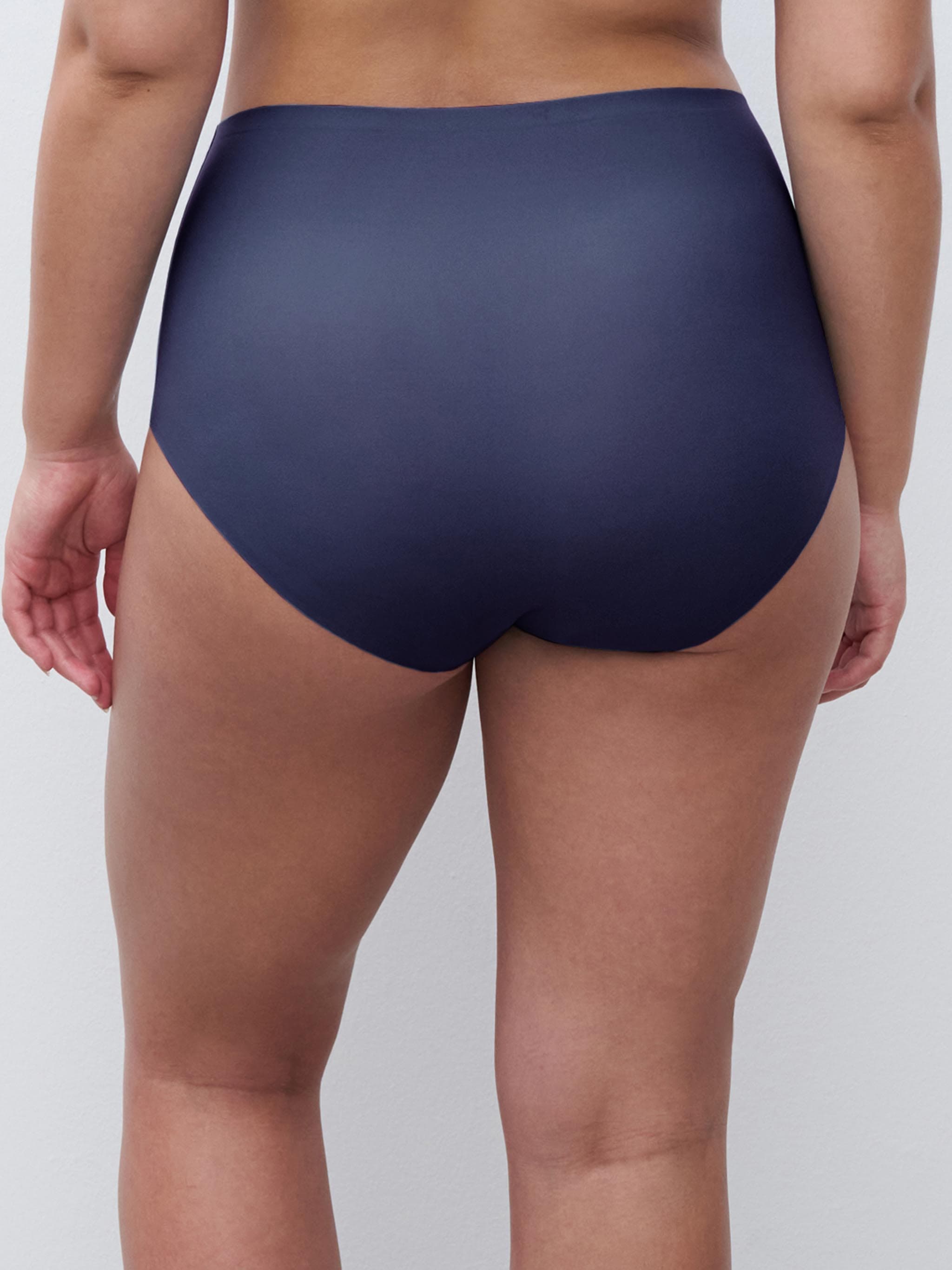 Plus size high-waisted brief - Marine Blue