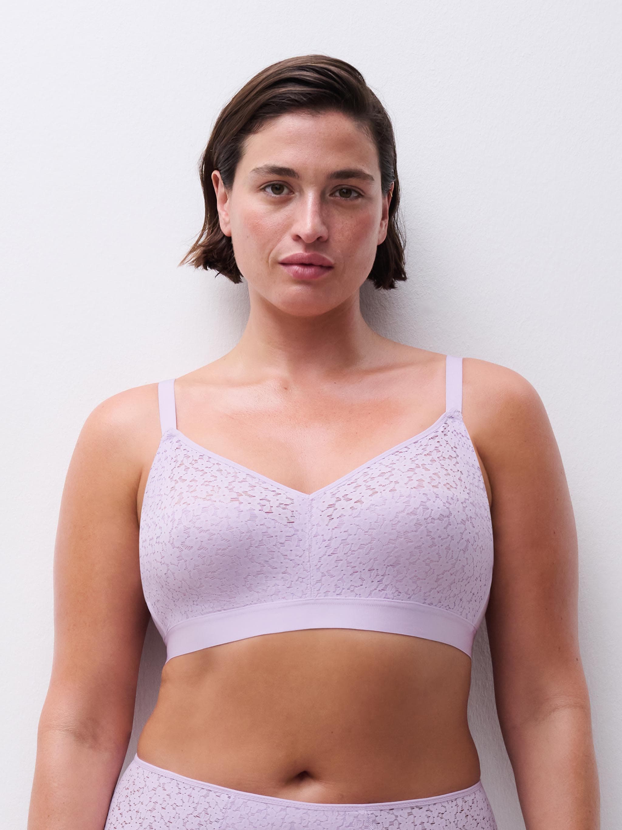 Wireless support bra - Mauve