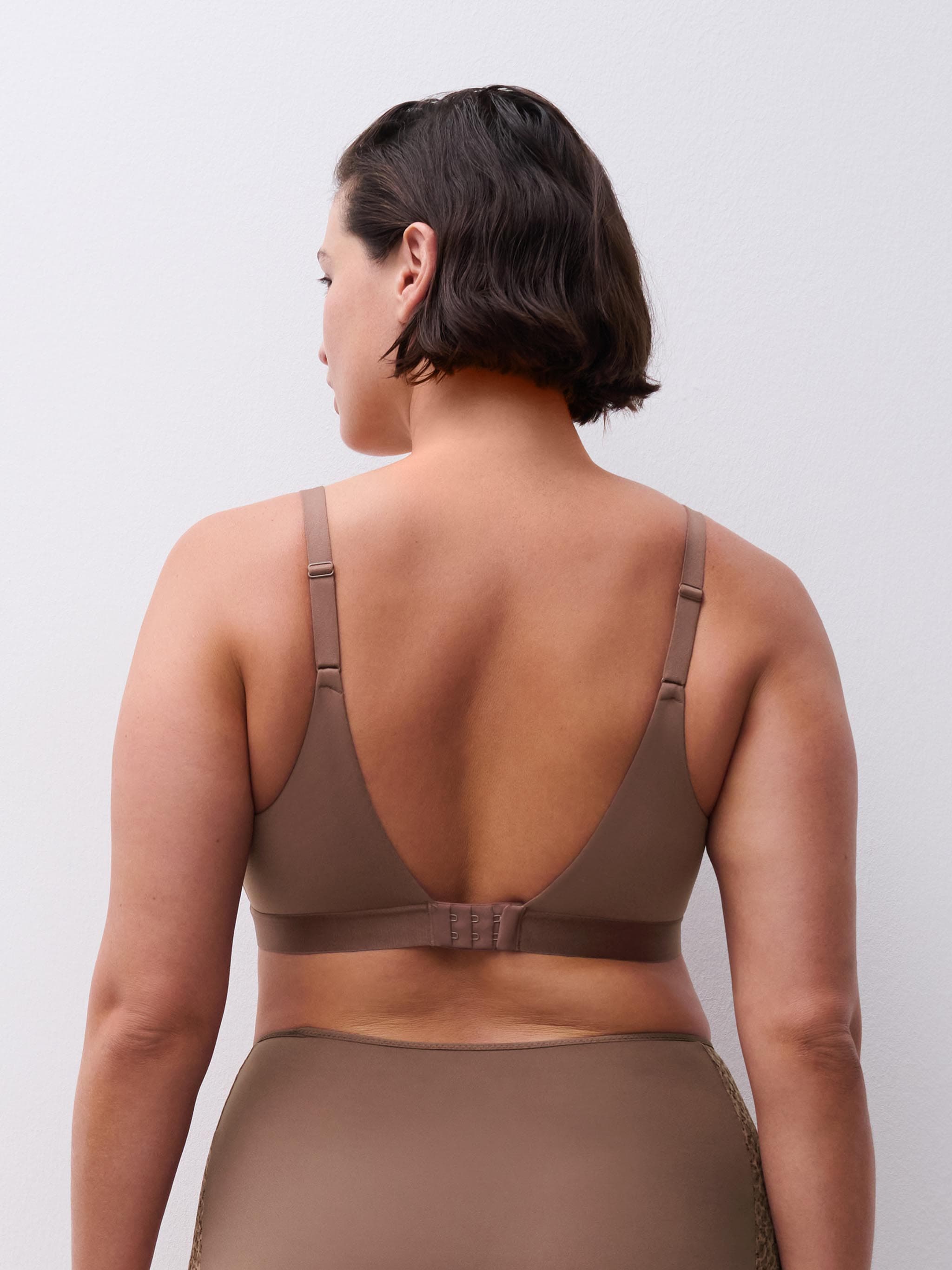Wireless support bra - Wild brown