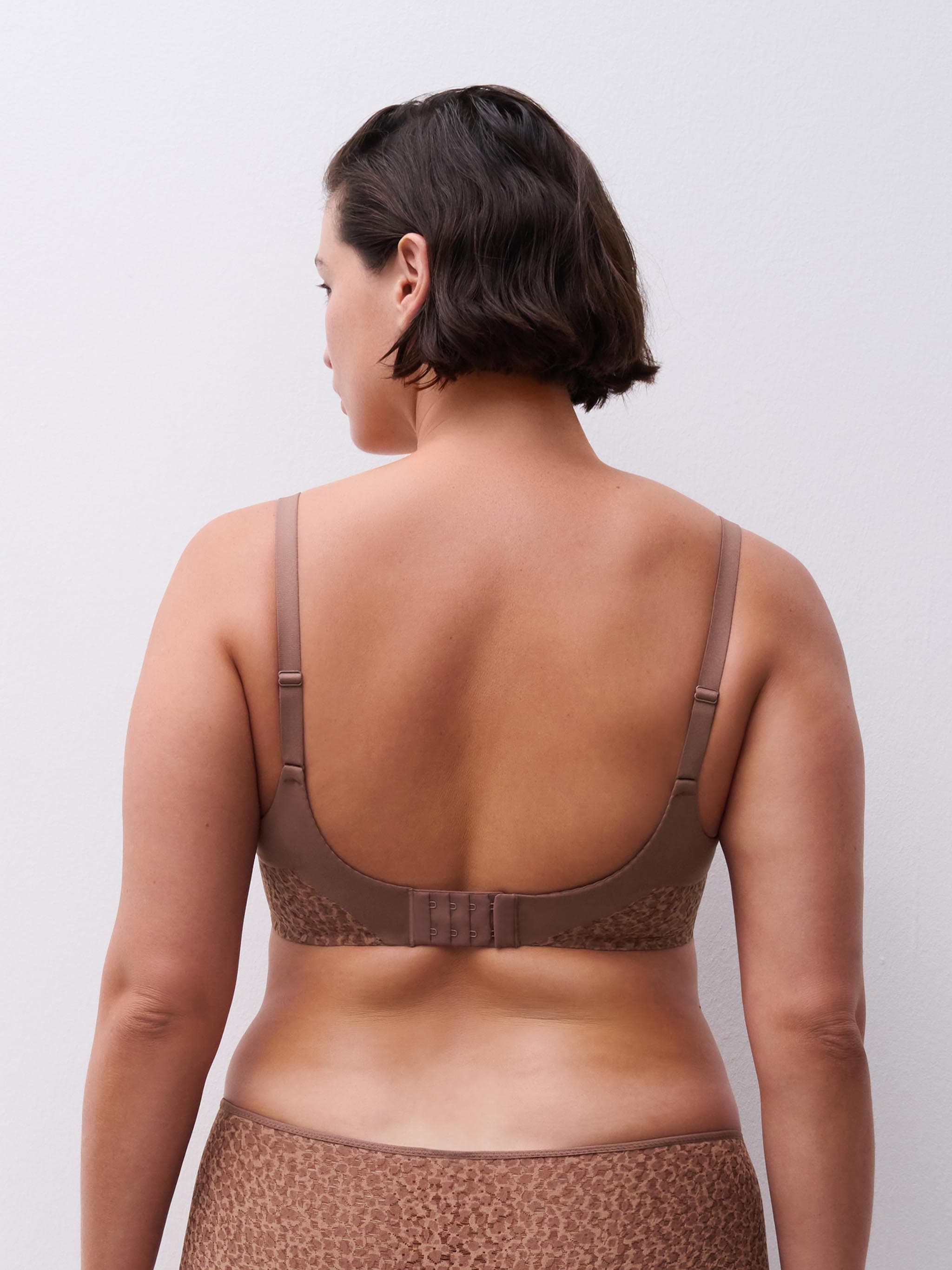 Full coverage t-shirt bra - Wild brown