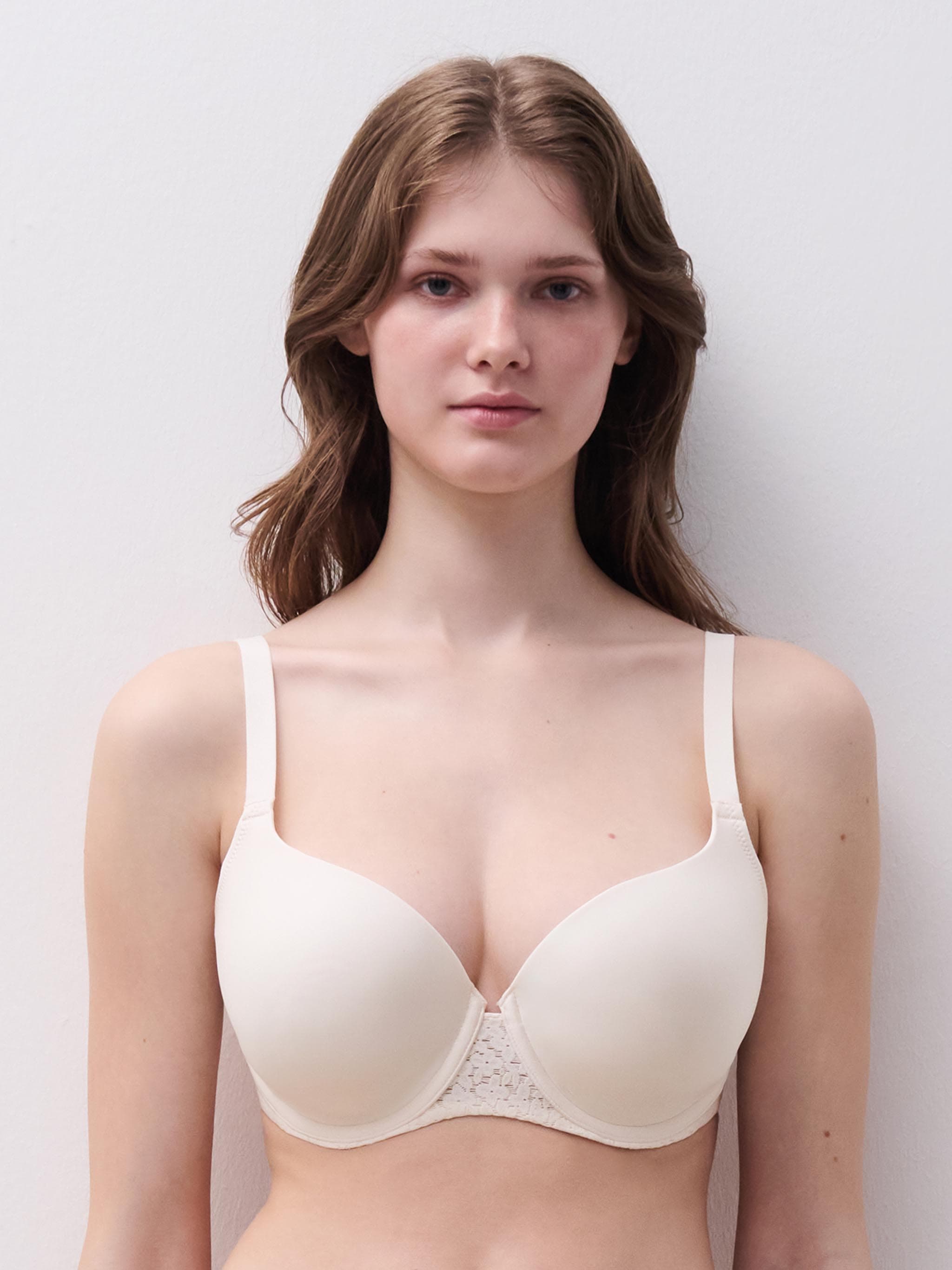 Full coverage t-shirt bra - Talc
